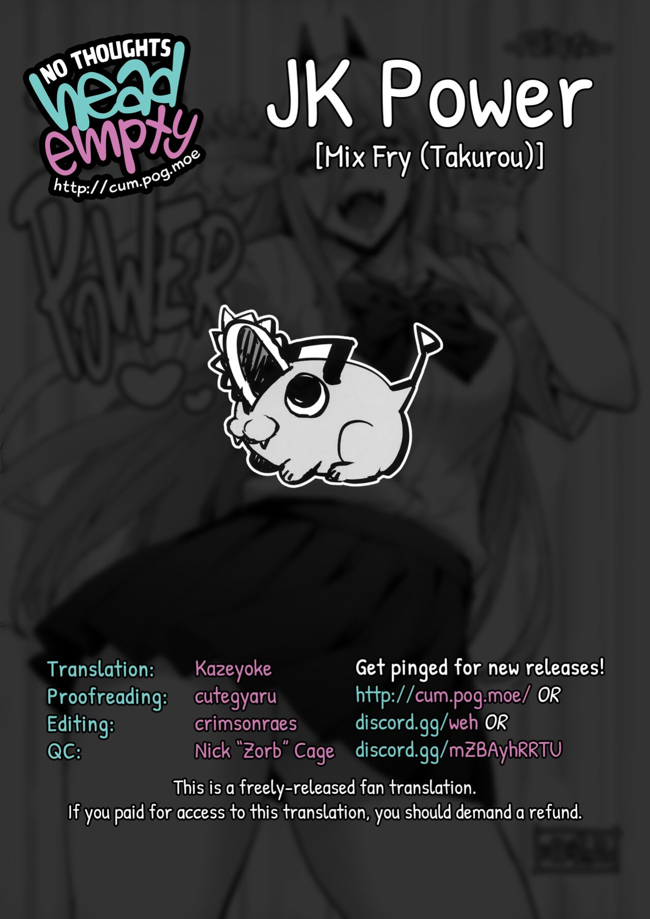(C101) [Mix Fry (Takurou)] JK Power (Chainsaw Man) [head empty]