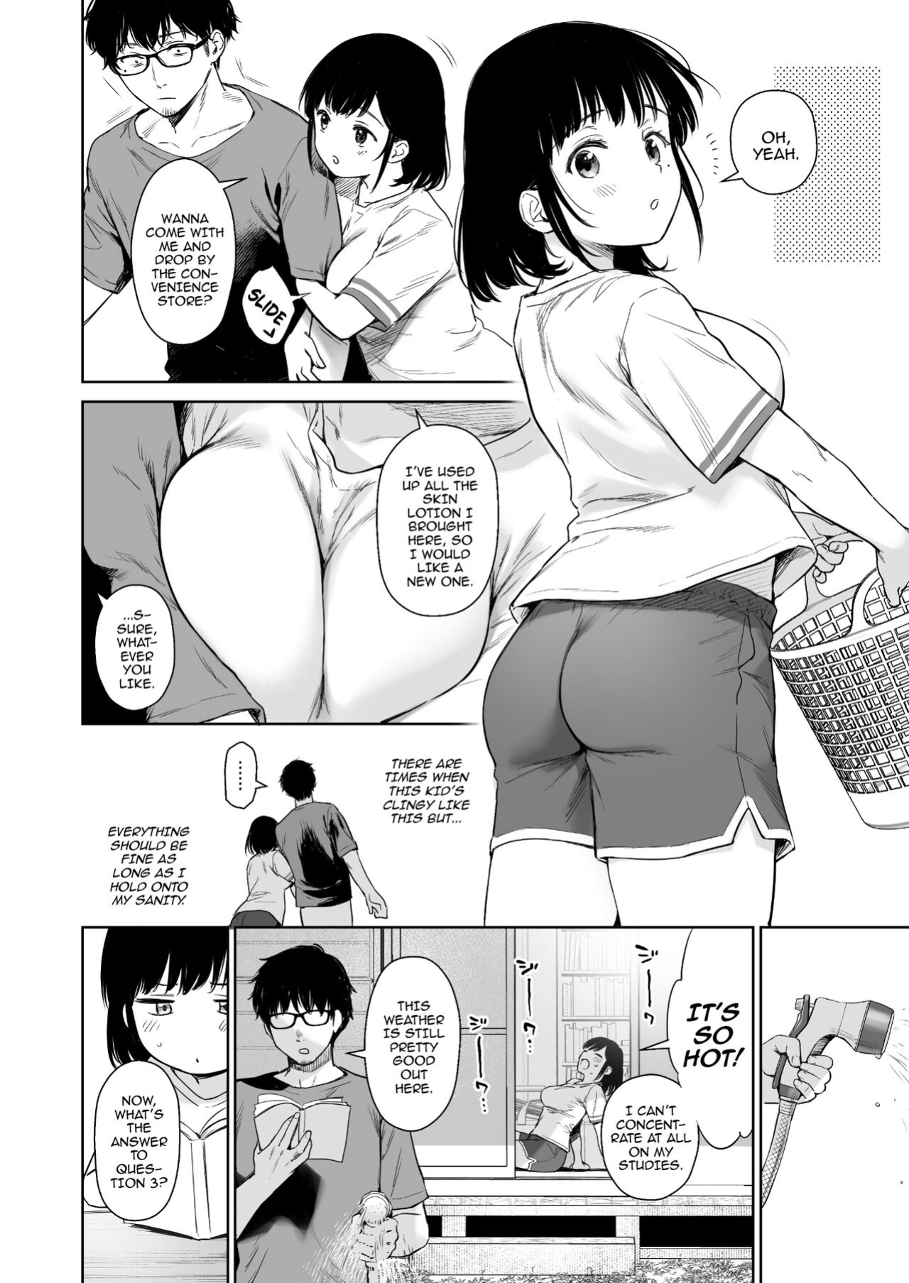 [Doushoku (Umakuchi Syouyu)] Toaru Natsu, Mei to Futarikiri. [SquigglesJp Scans]