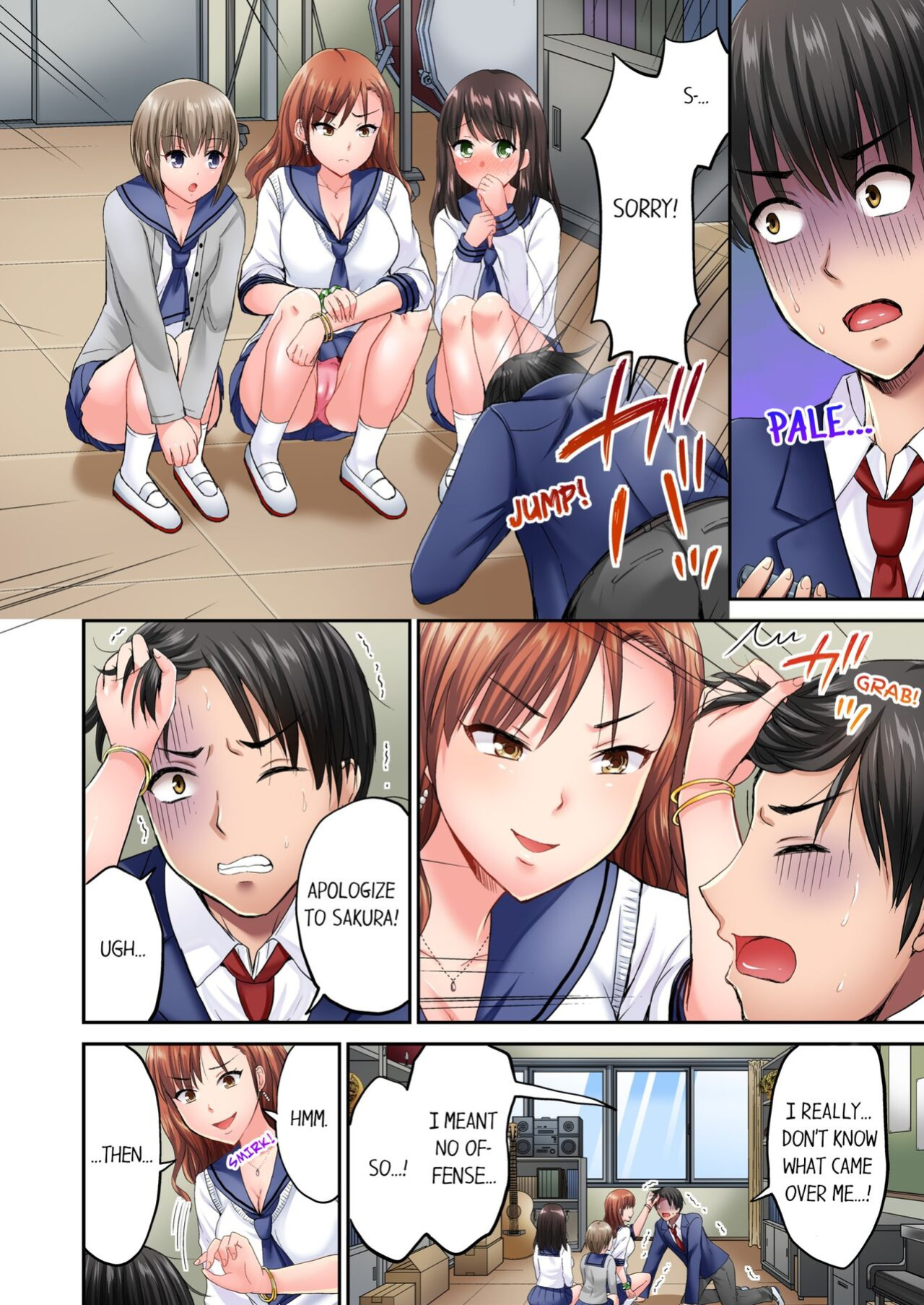 [Takayama Non] Pashiri no Shita Teku, Yabaitte... ~ Ebi Sori Iki Suru Namaiki Gyaru 1 | Bullied Boy's Tongue Revenge 1 [Descensored]