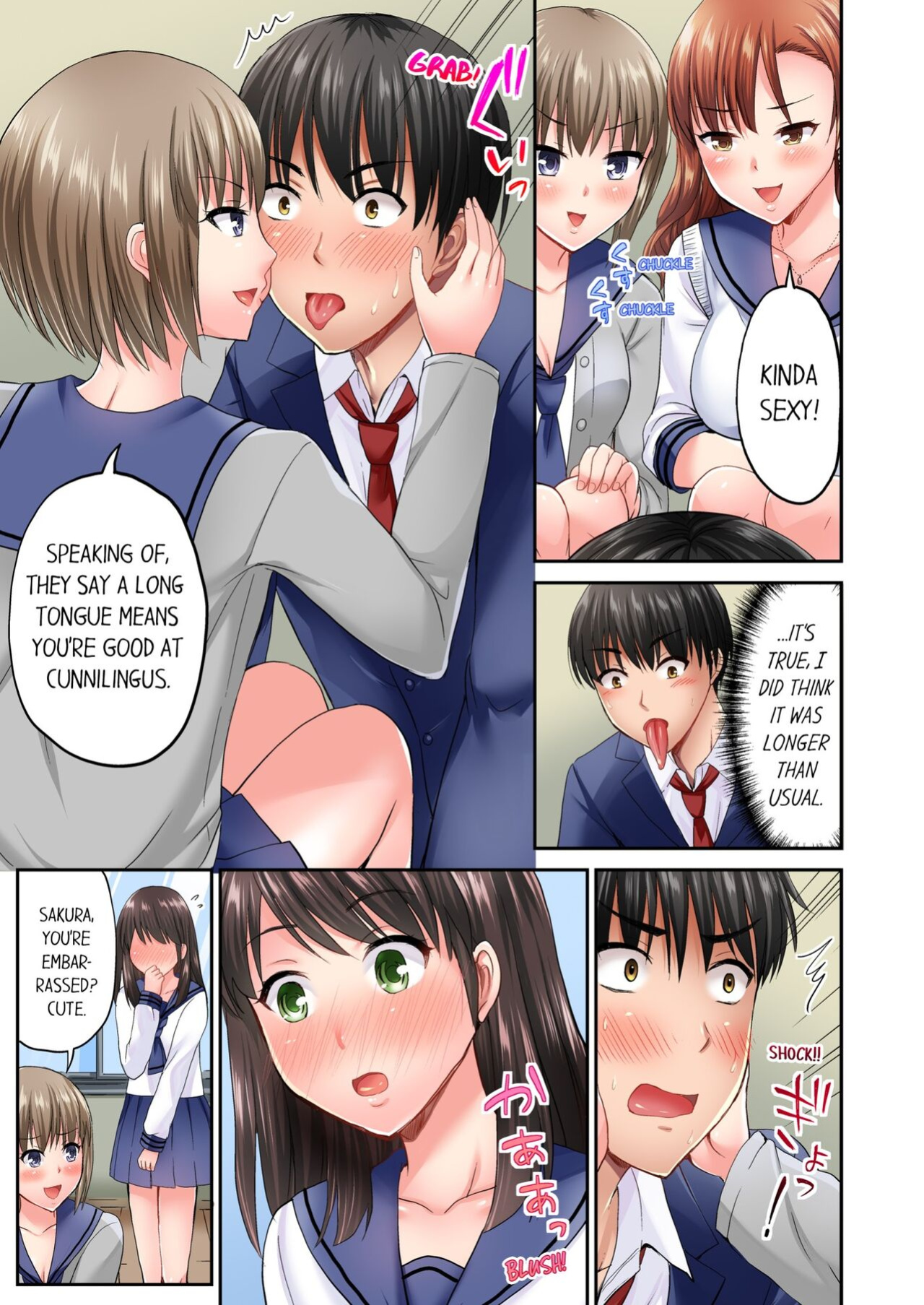 [Takayama Non] Pashiri no Shita Teku, Yabaitte... ~ Ebi Sori Iki Suru Namaiki Gyaru 1 | Bullied Boy's Tongue Revenge 1 [Descensored]