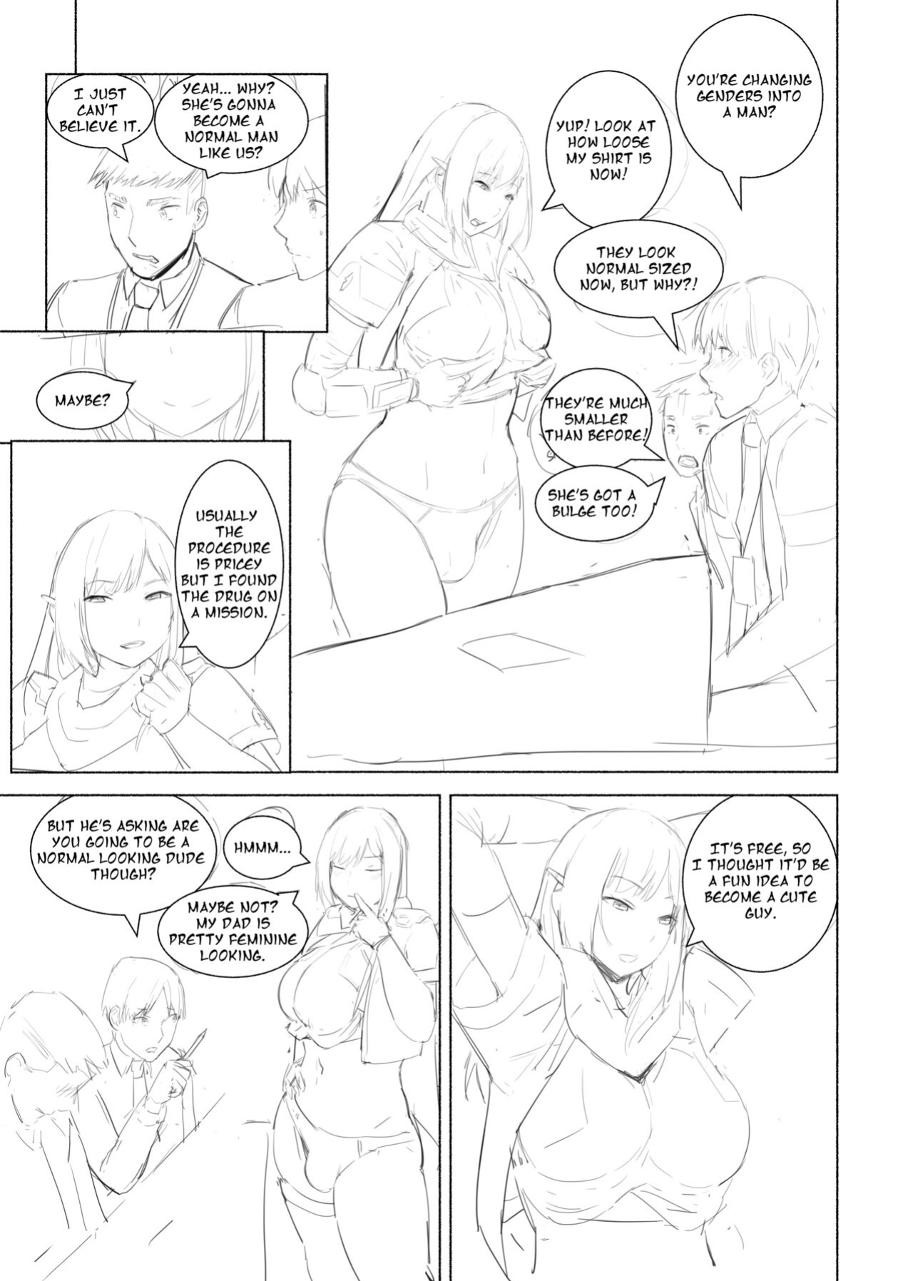 Guild Clerk's Too Busty Client