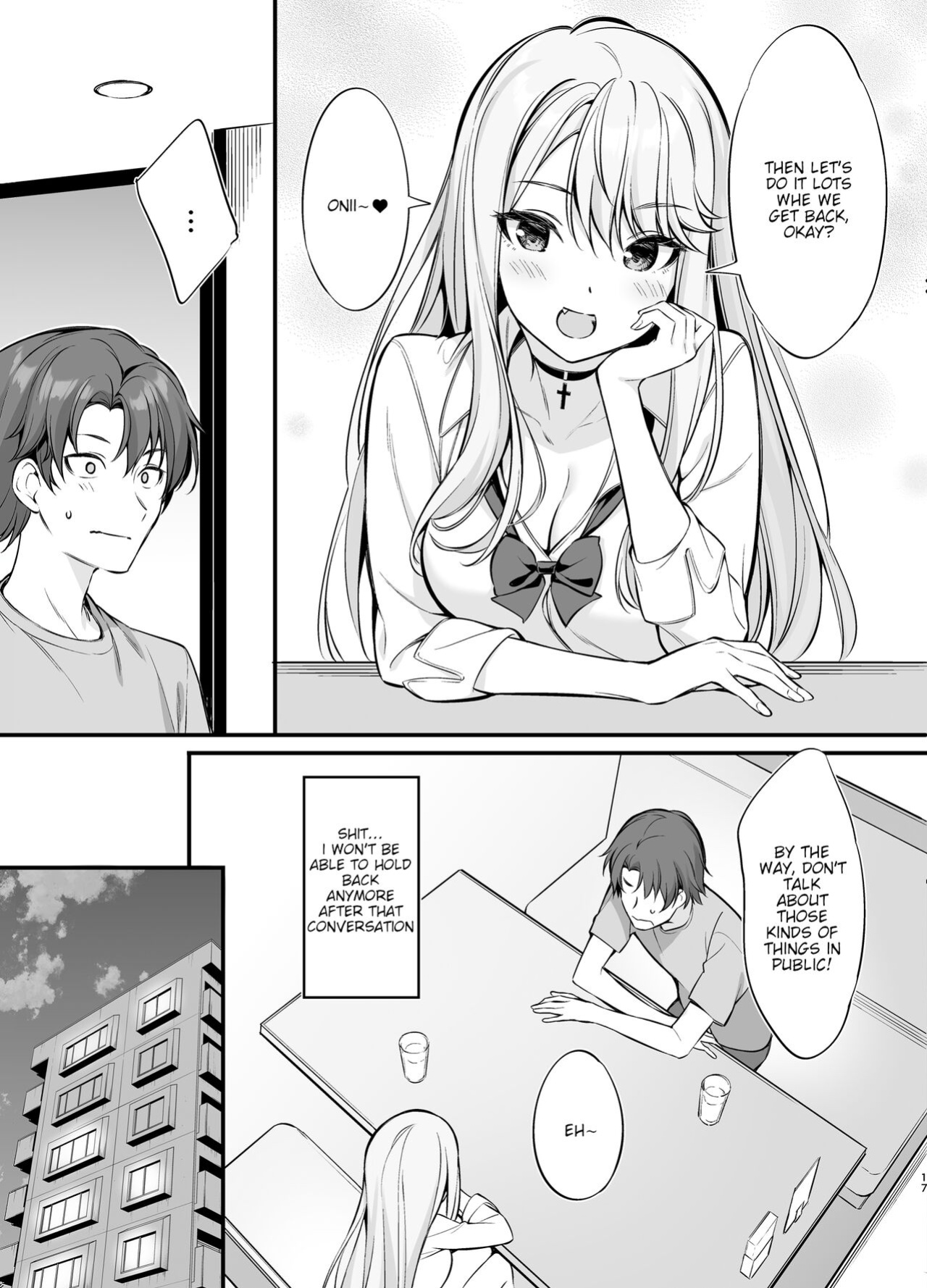 [P:P (Oryou)] SNS de Deatta no wa Gyaru-ka shita Imouto Deshita [Too Laz Translations]