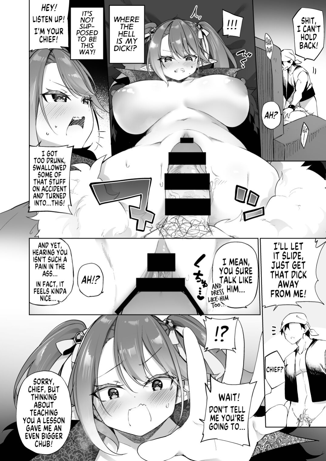 [Slime no Kanmuri (Kanmuri)] Mesugaki Elf ni Natta Don Elf-ka no Kusuri part 3 | A Bandit Chief Who Turned Into a Bratty Elf Girl Elvification Drug part 3 [GTF]