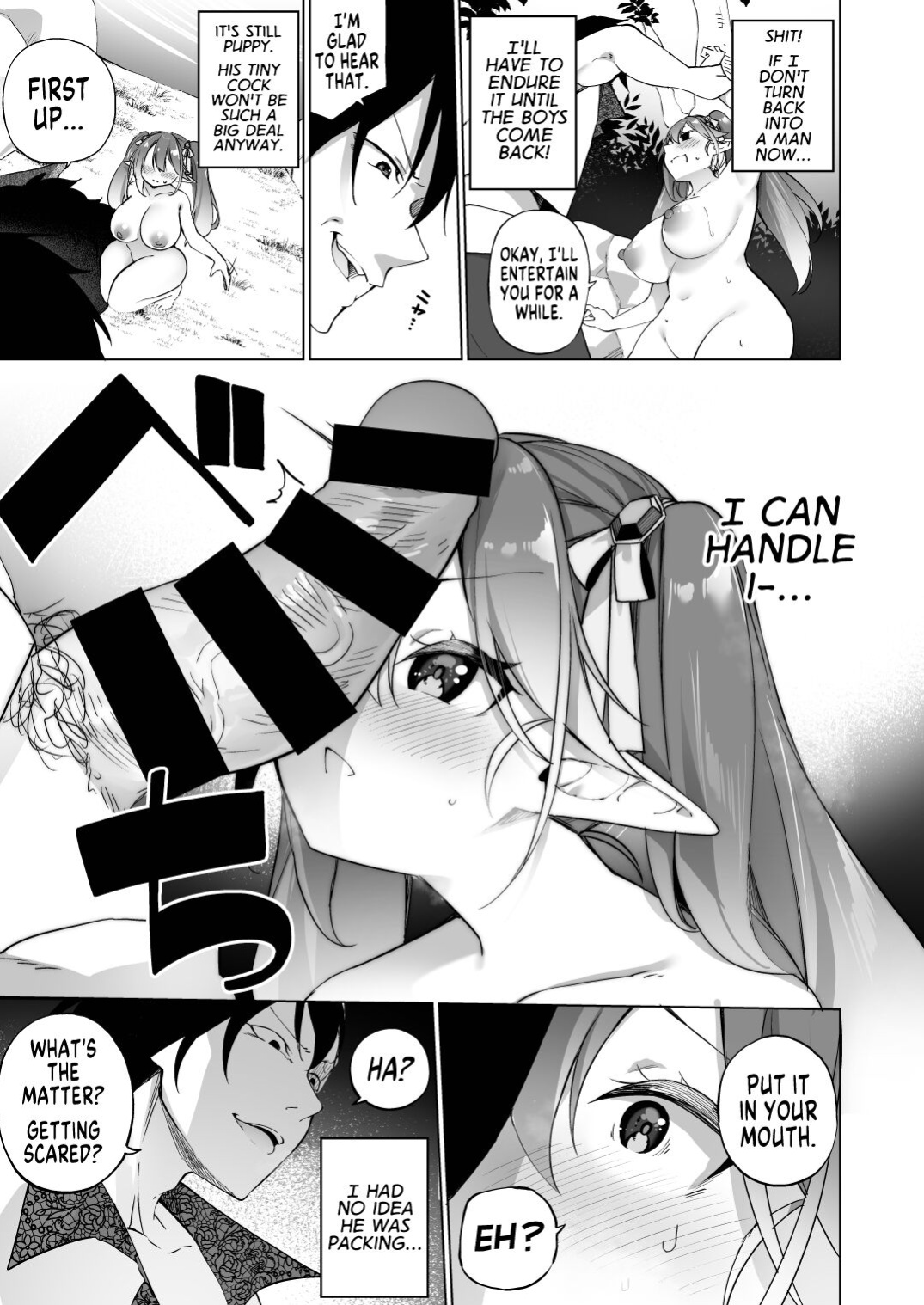 [Slime no Kanmuri (Kanmuri)] Mesugaki Elf ni Natta Don Elf-ka no Kusuri part 3 | A Bandit Chief Who Turned Into a Bratty Elf Girl Elvification Drug part 3 [GTF]