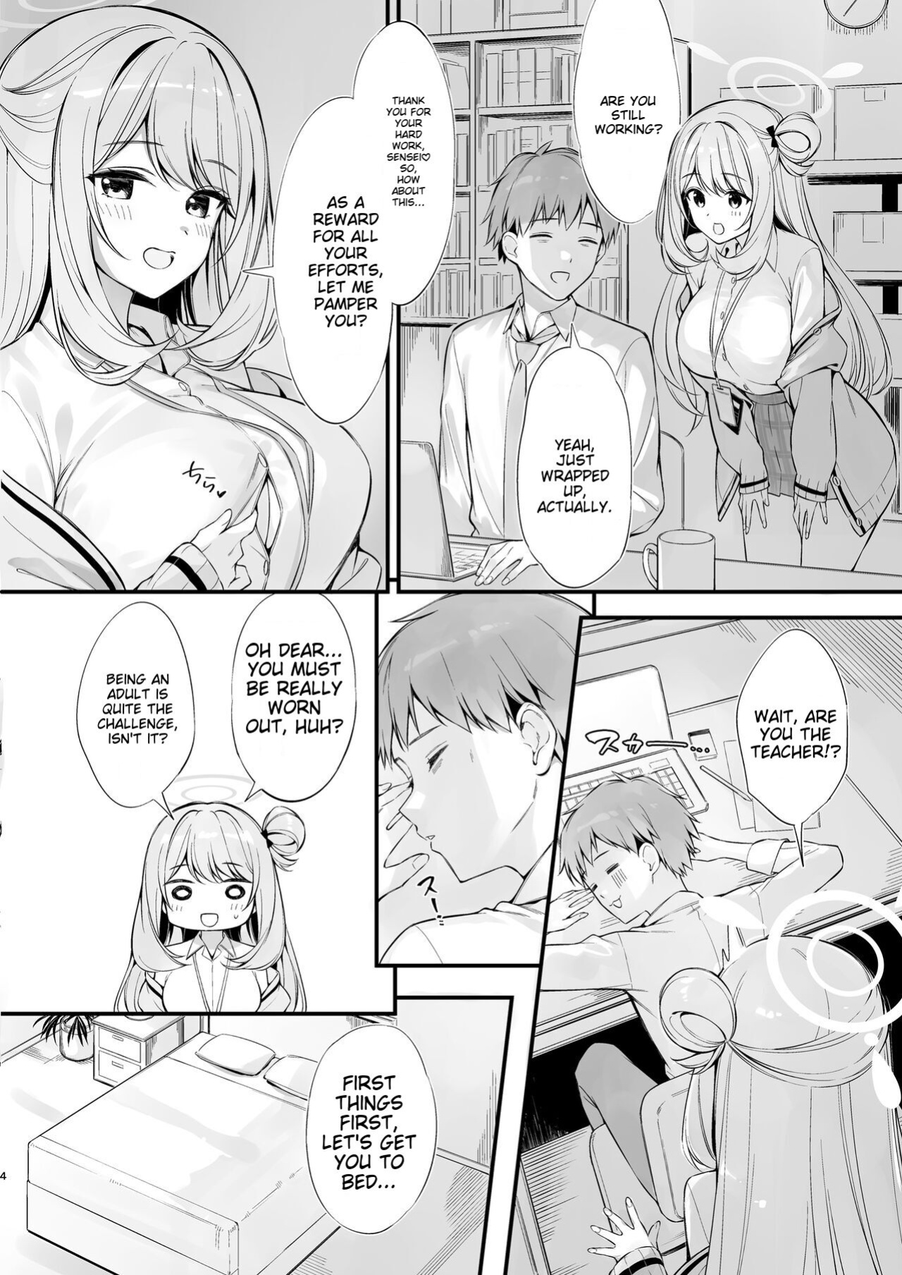 [P:P (Oryou)] Sensei, Nechattan desu ka? Osocchattemo Ii desu ka? (Blue Archive)