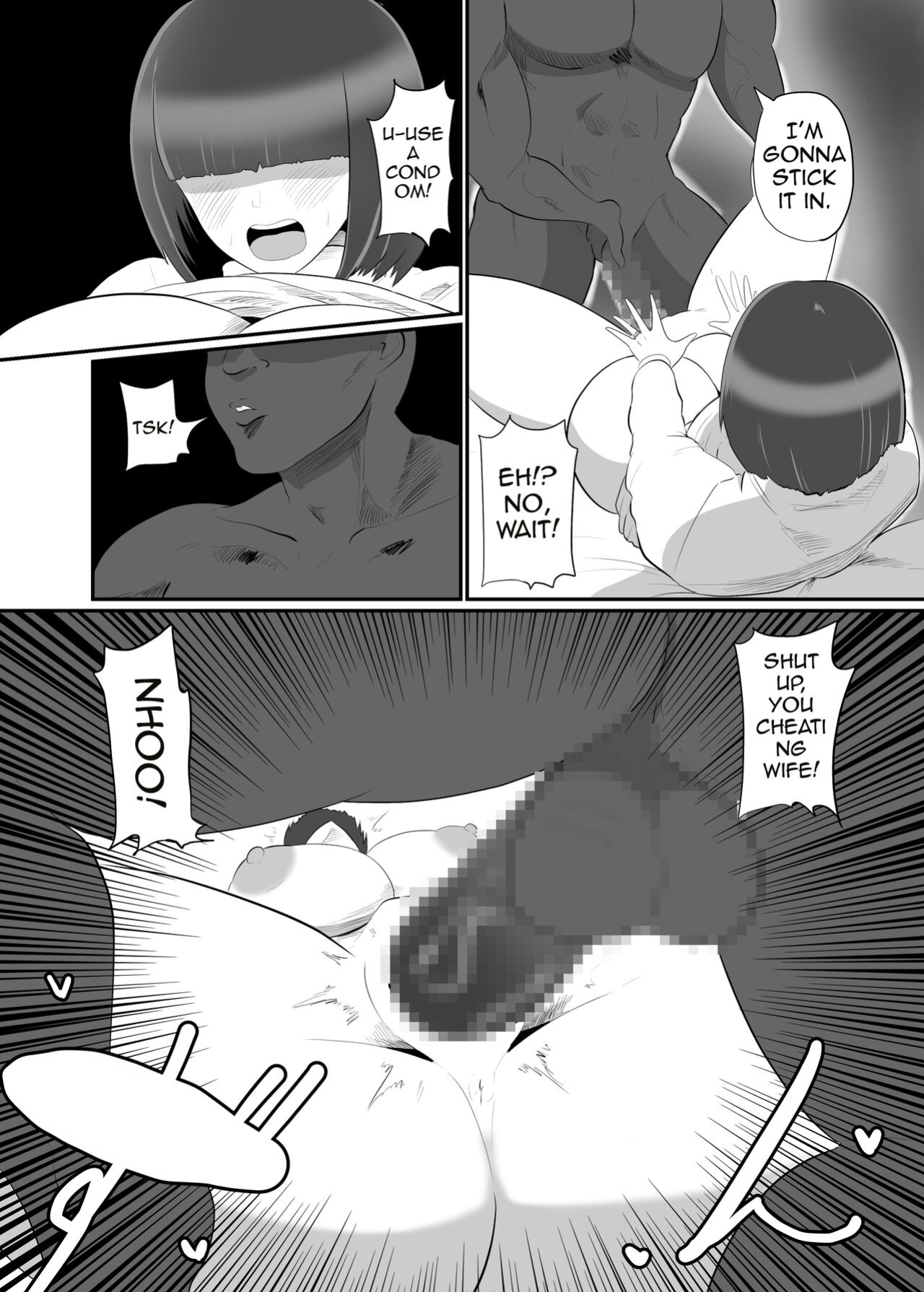 [Crepe Crepe (Creople)] Mekakure Oku-san wa Ryuugakusei to no Uwaki Sex o Kotowarenai [Doujins.com]