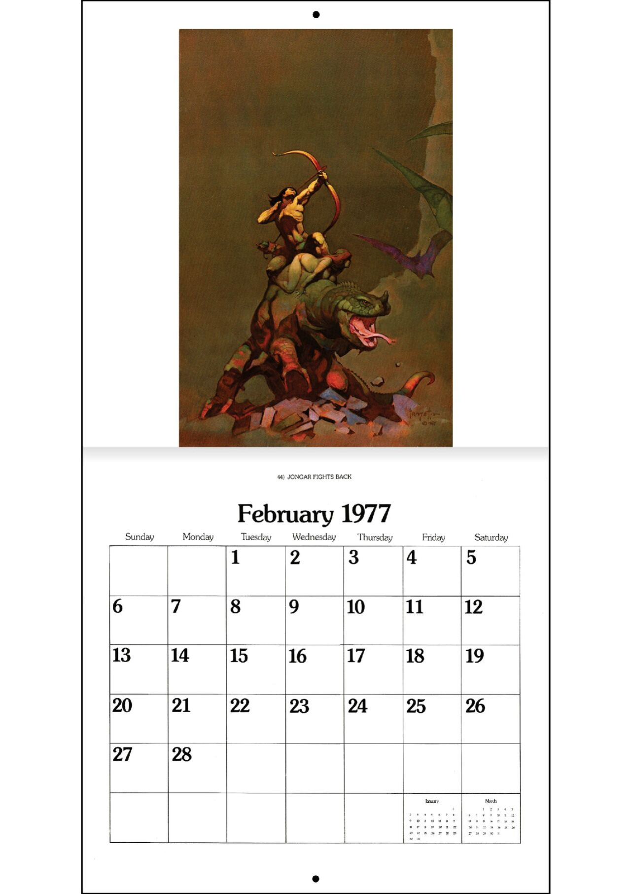 The 1977 Frank Frazetta Calendar
