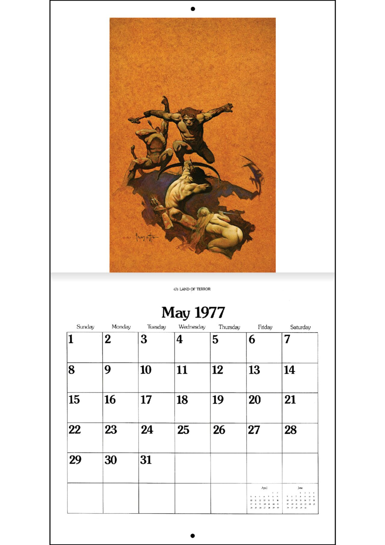 The 1977 Frank Frazetta Calendar
