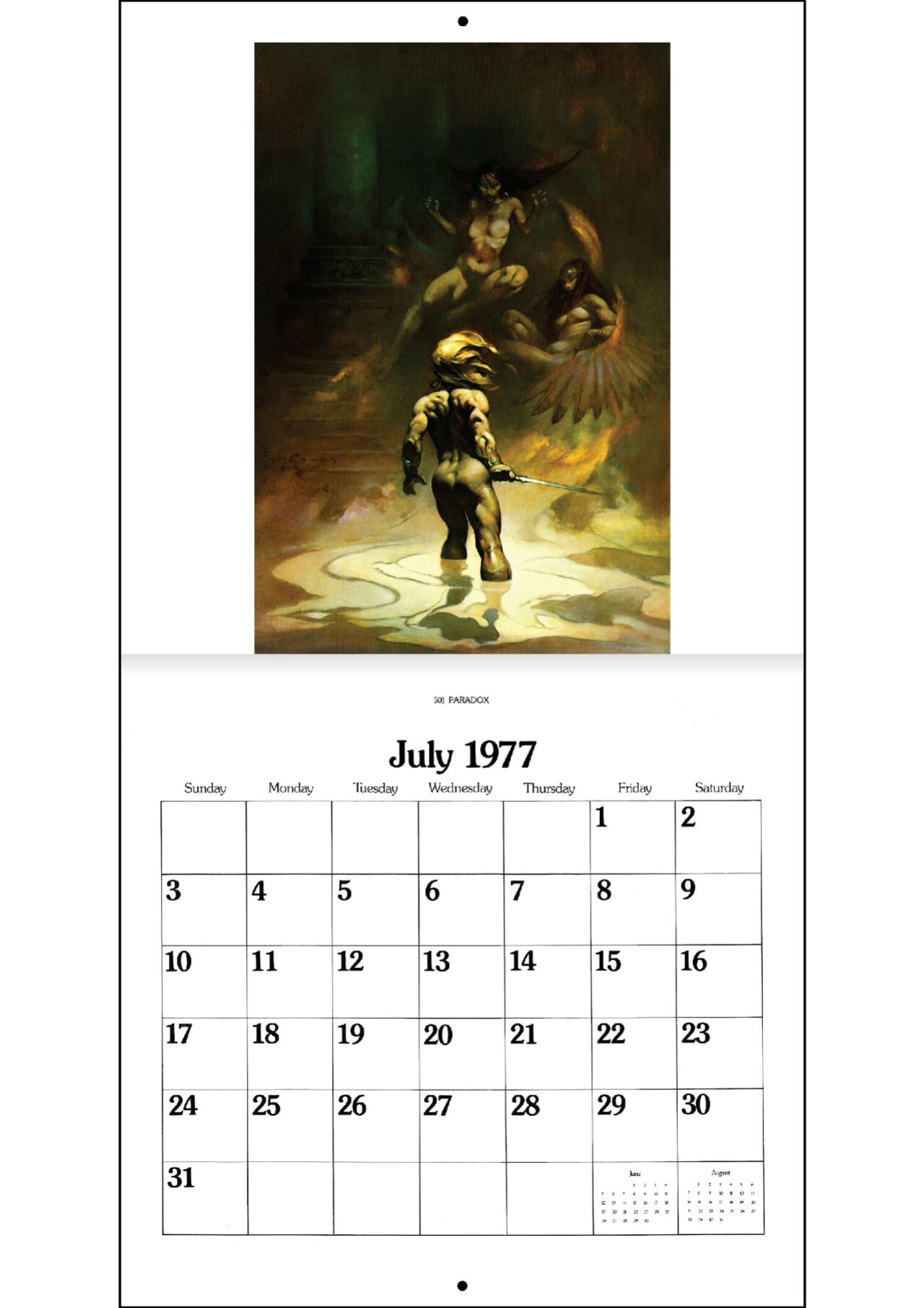 The 1977 Frank Frazetta Calendar