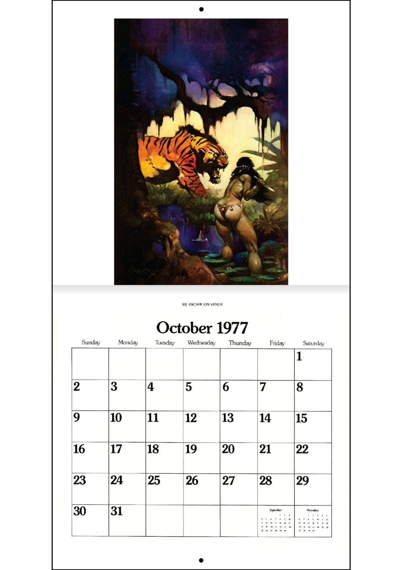 The 1977 Frank Frazetta Calendar