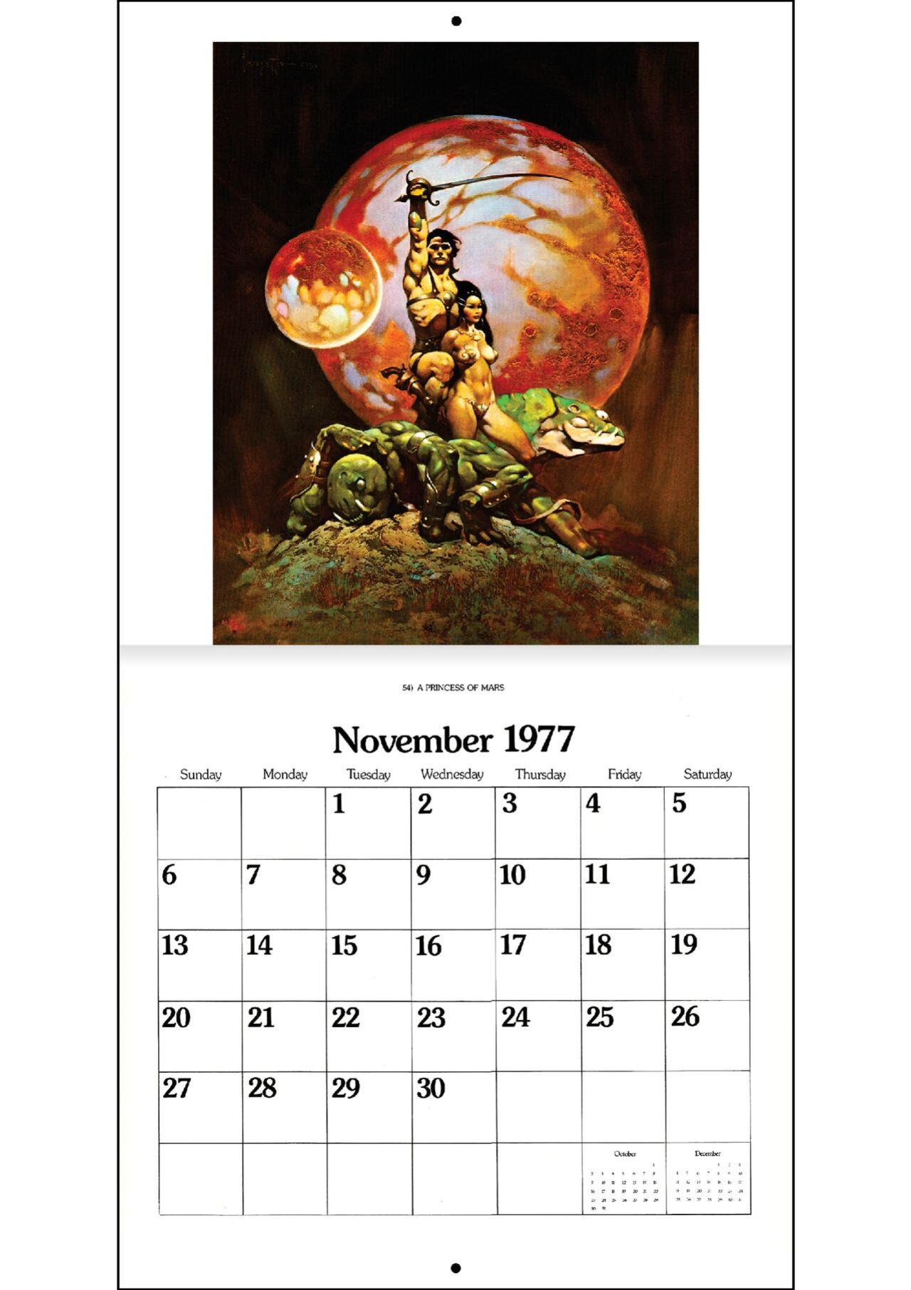 The 1977 Frank Frazetta Calendar