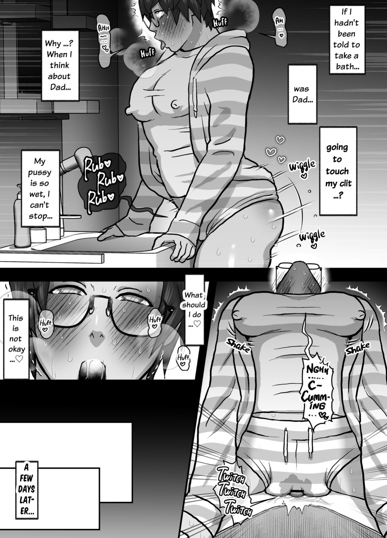 [Onoko Ya Honpo (Kamiwo Akira)] Watching Porn Videos Alone with my Dad