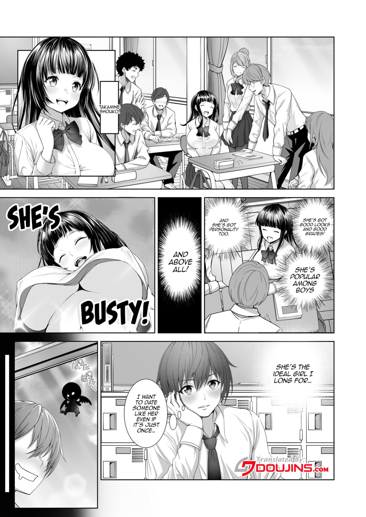 [Milk Melon] Toumei Ningen ni Natta Ore, Onnaburo de Gakuen no Kurokami Idol o Yaritai Houdai [Doujins.com]
