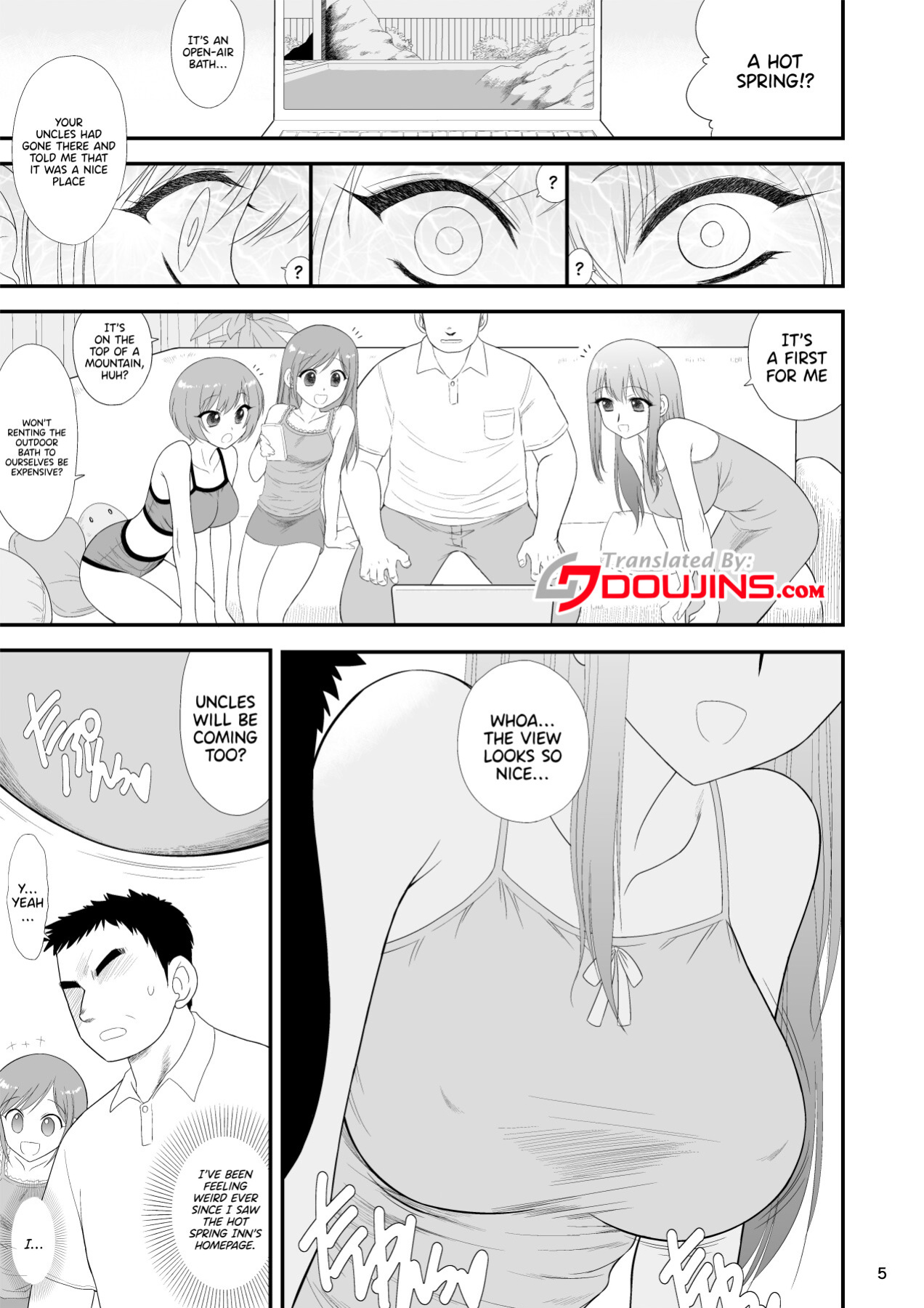 [BLACK DOG (Kuroinu Juu)] Bijin Sanshimai to Chichioya to Oji ga Konyoku Onsen ni Ikimashita. [Doujins.com]