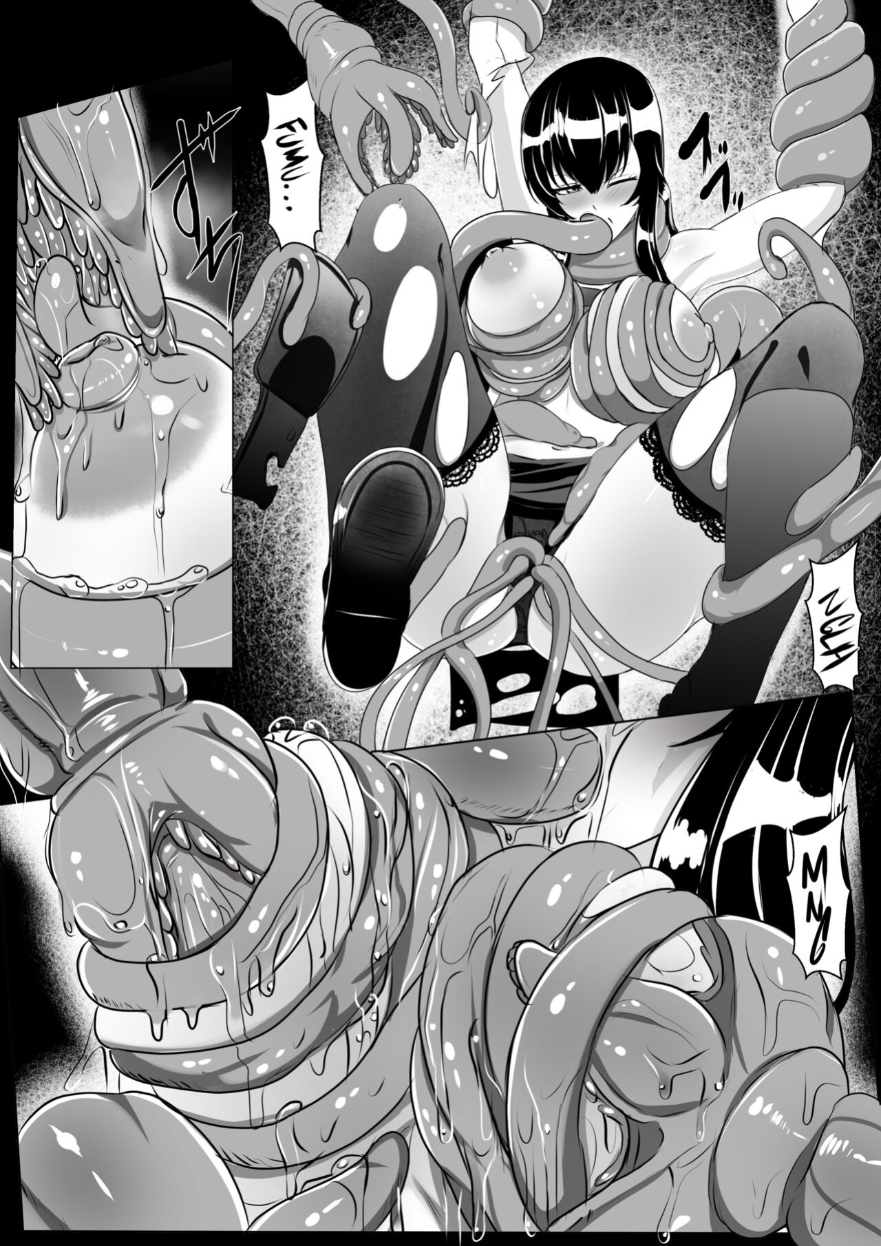 [The Amazing Gambit] Saeko dominated by a tentacled enemy (High school of the Dead)
