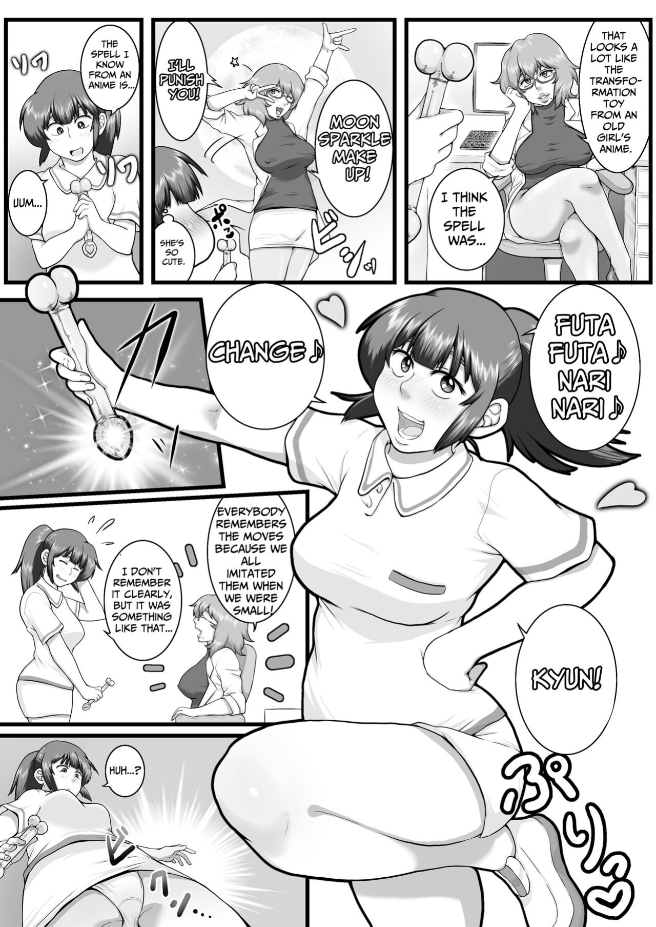 [Seieki Kakeru] Sora kara Futtekita Henshin Item de Futanarini Natchatta Hanashi | Became A Futanari Dick Chick From Some Item That Fell From The Sky [Solid Rose]