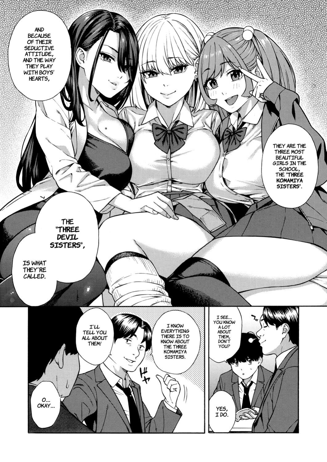 [Zonda] Making a Harem of the Three Bitchy Gal Sisters - Episode 1 (Comic Mugen Tensei 2023-12) [Comoop]