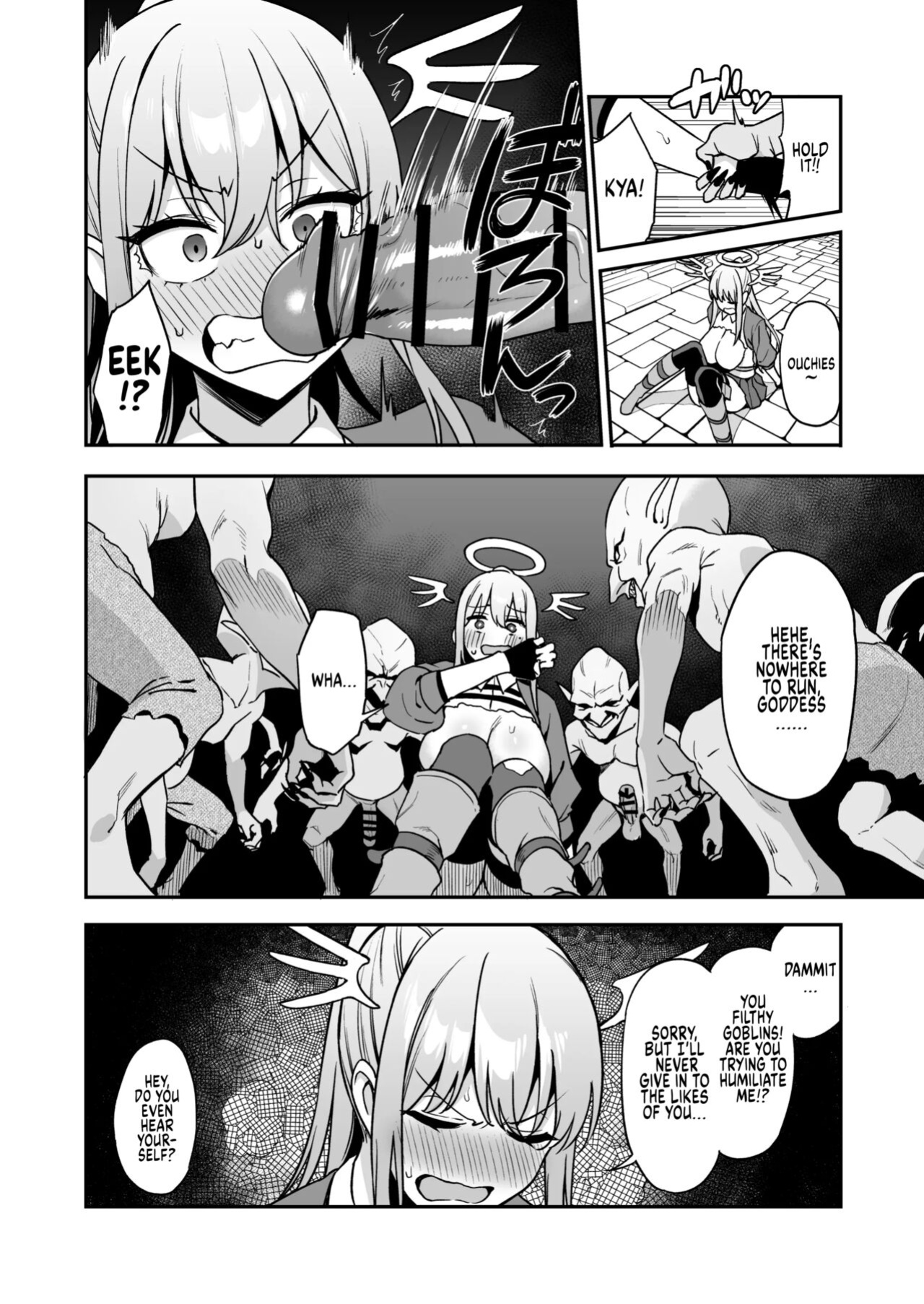 [Ikihaji Hummingbird (Amano Don)] Ochibure Megami no Yamibaito | The Fallen Goddess Has A Dark Part-time Job