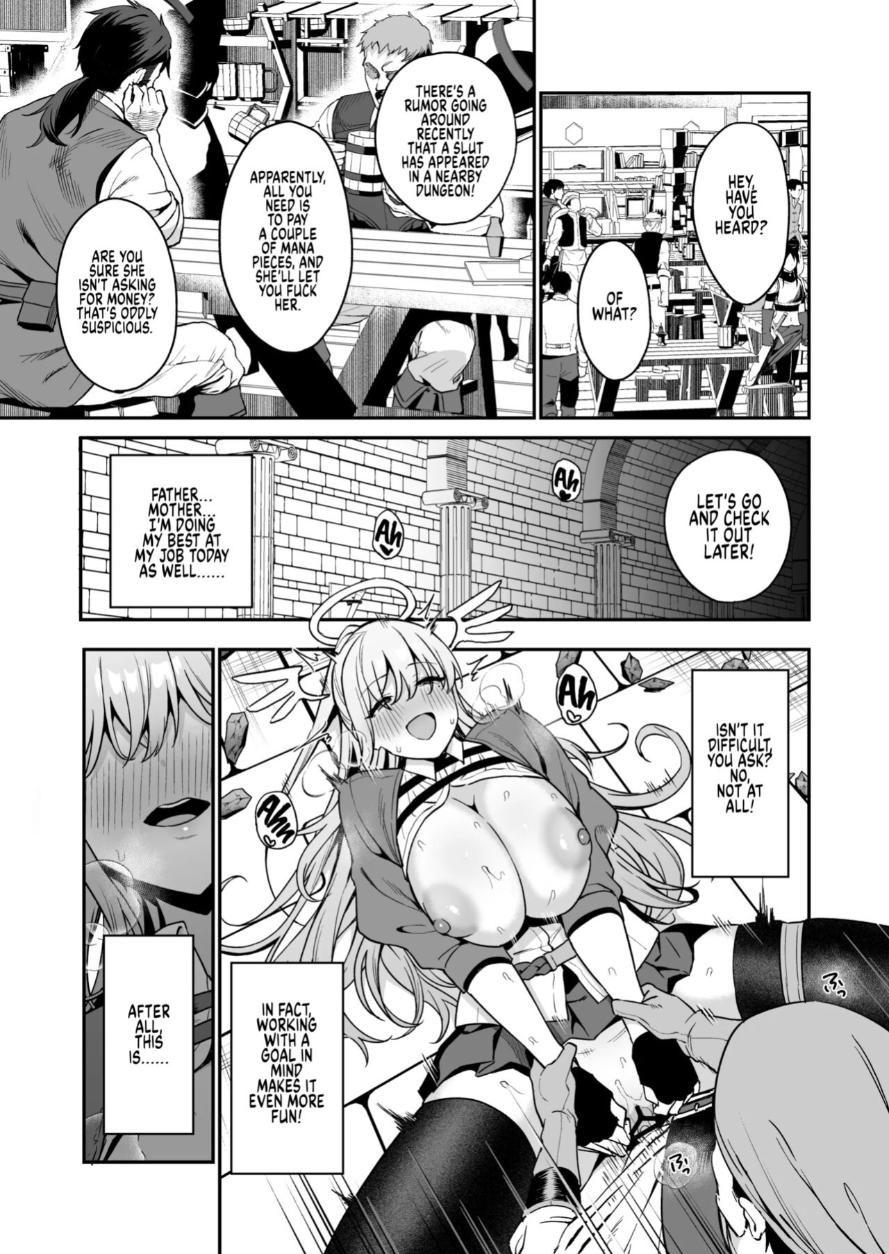 [Ikihaji Hummingbird (Amano Don)] Ochibure Megami no Yamibaito | The Fallen Goddess Has A Dark Part-time Job