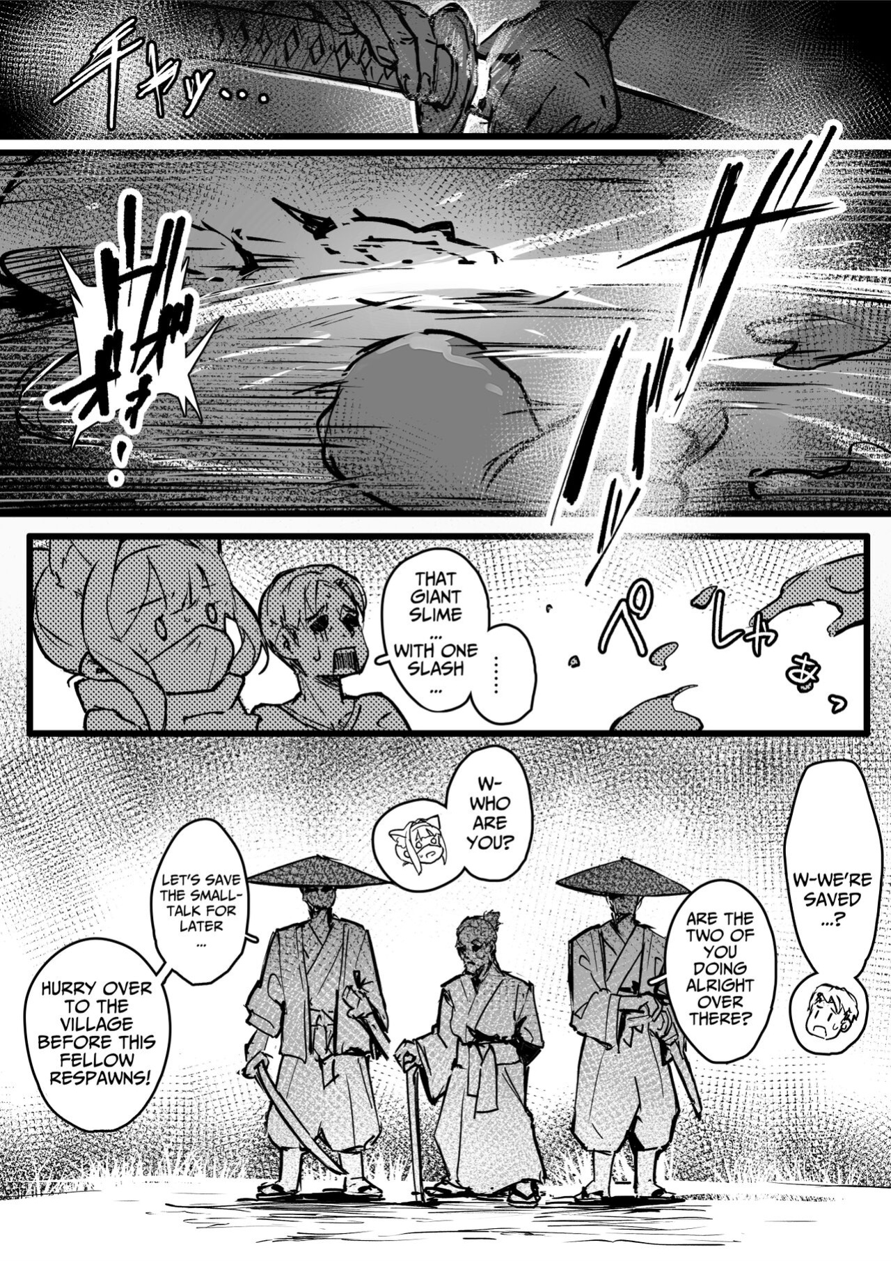 [Ochichio (osisio)] Hyakudaku no Tou -Ichi- Kunoichi vs Slime Hen | Tower of a Hundred Imourities Part One: A Kunoichi's battle against Slimes [Kusanu]