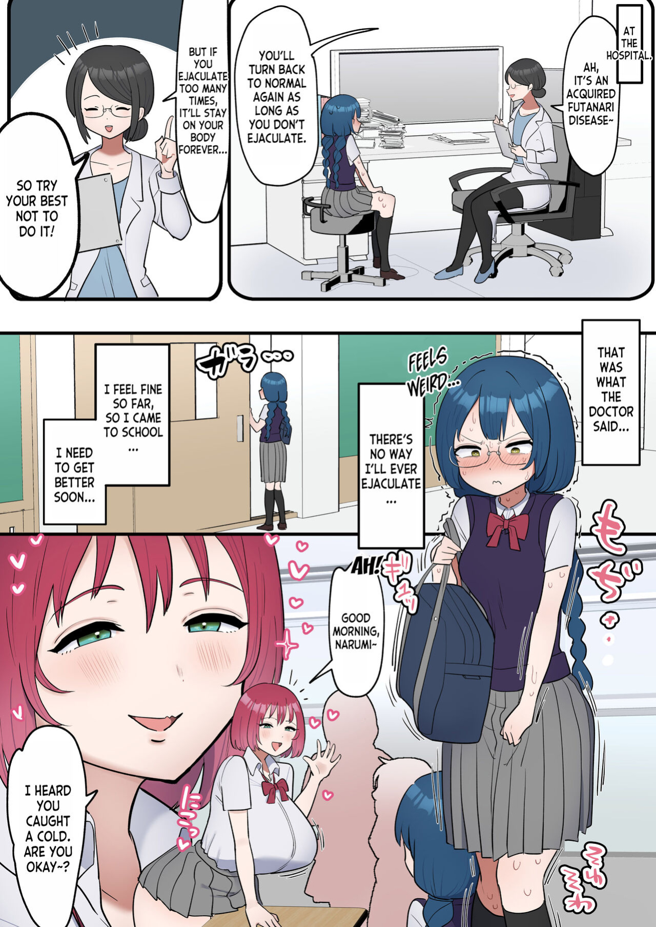 [Fence 14] Totsuzen Chinpo ga Haete Shimatta Majime Joshi, Tomodachi to Koubi Suru | The Serious girl Suddenly Grows a Dick and Fucks Her Friend [desudesu]
