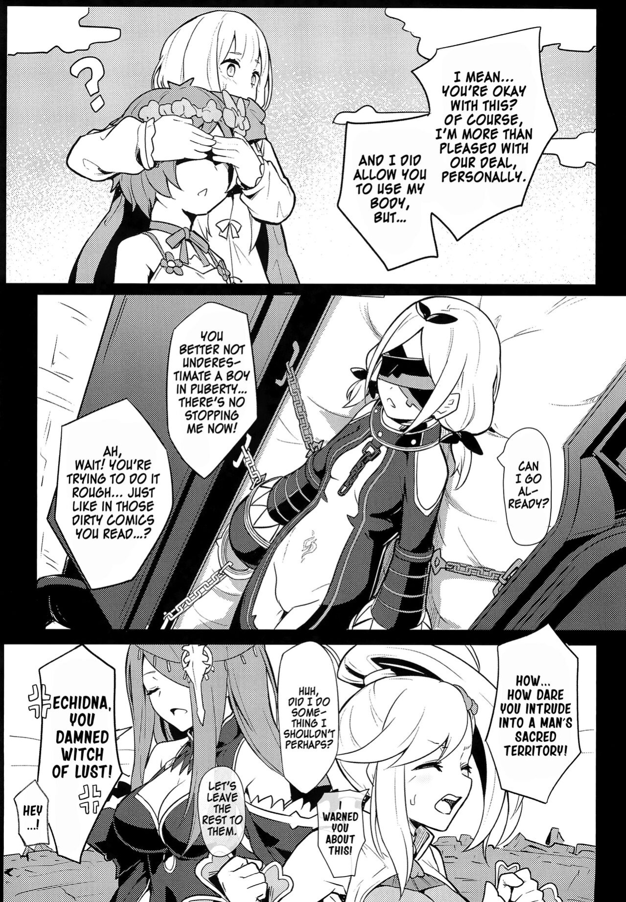 (C99) [Ohanabatake (Siseki Hirame)] Echidna sukebebon I (Re:Zero kara Hajimeru Isekai Seikatsu) [Kinsei Translations]