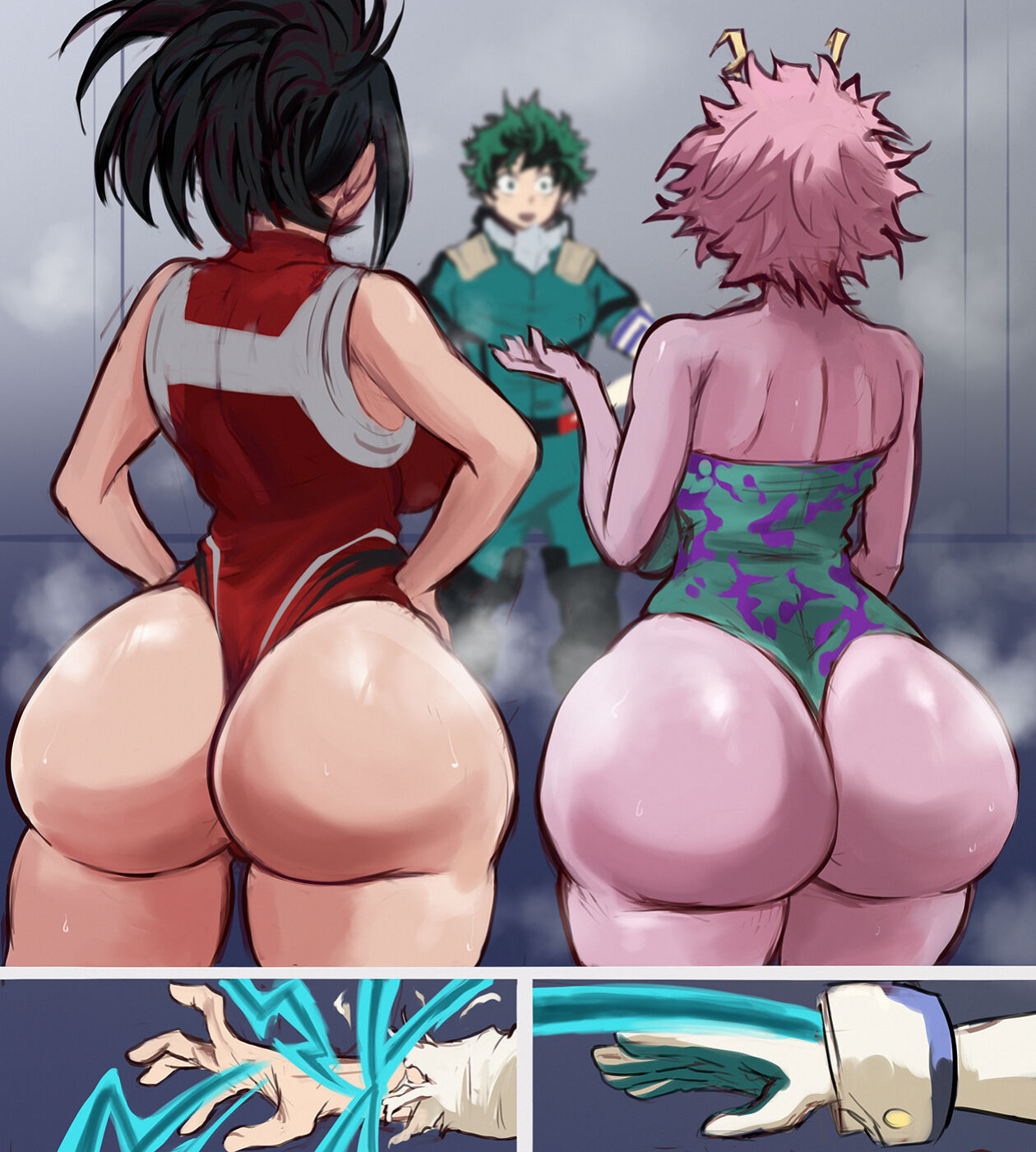 [Arachnart] Momo Yaoyorozo x Mina Ashido (My Hero Academia)
