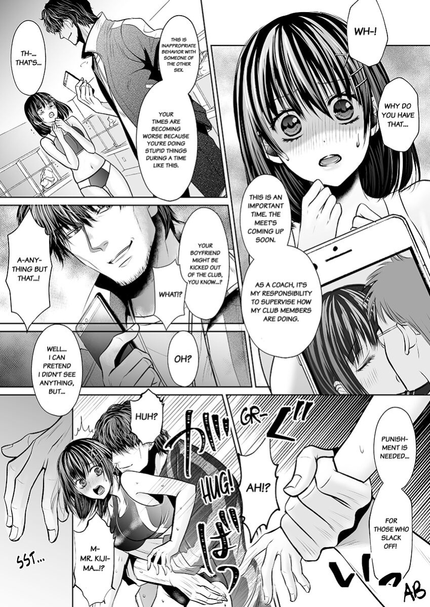 [Amazato] Kareshi no Menomaede… Haitteru!? ~Zetsurin Coach no Namahame Zecchou Shidou~ 1-2 | Fucked in Front of My Boyfriend! Bareback Orgasm Drills With My Coach 1-2