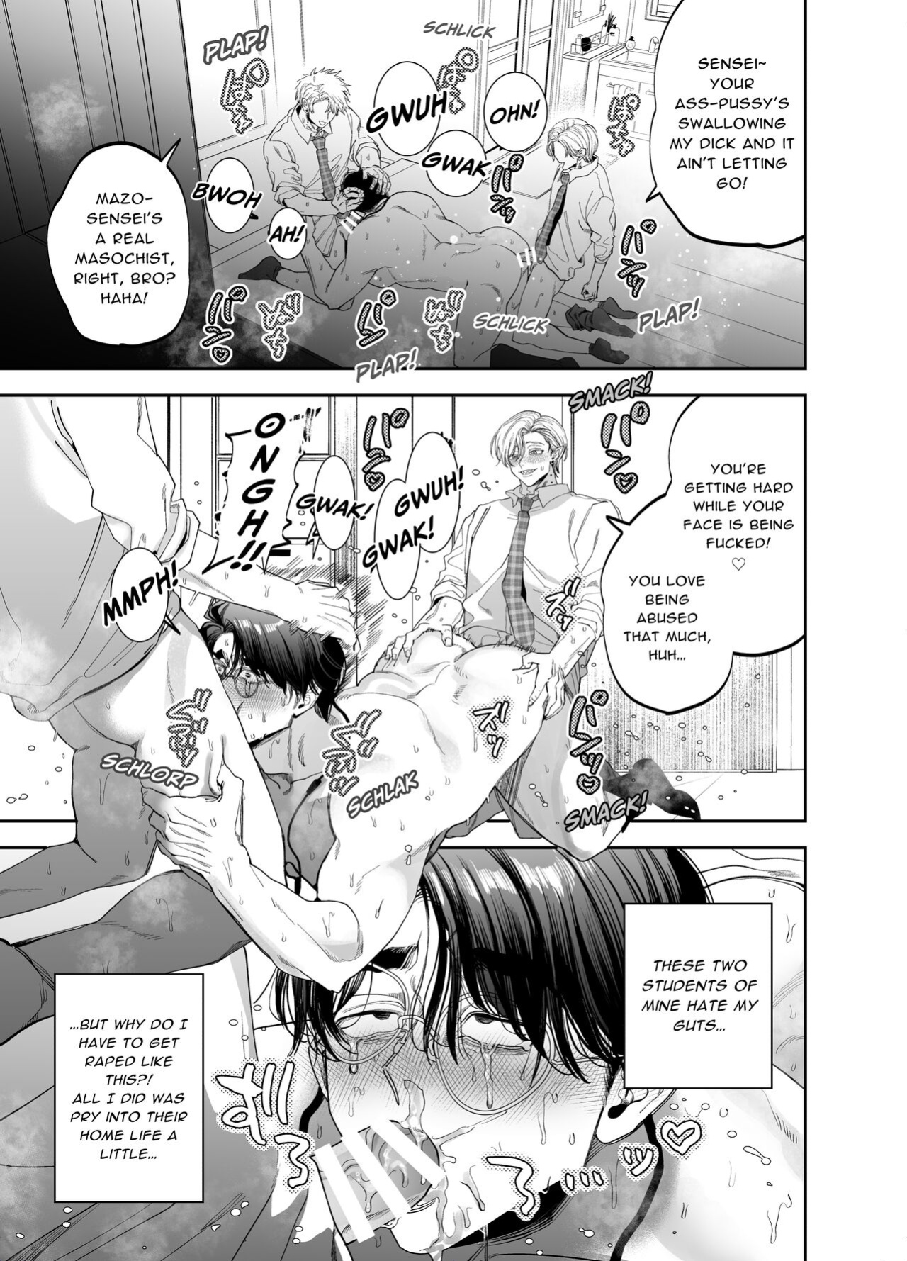 [KANIPANKO (Kanipan Mushamusha)] Teach us, Mazo-Sensei! ~Ravished and Corrupted by the Delinquent Sadist Brothers I Teach~