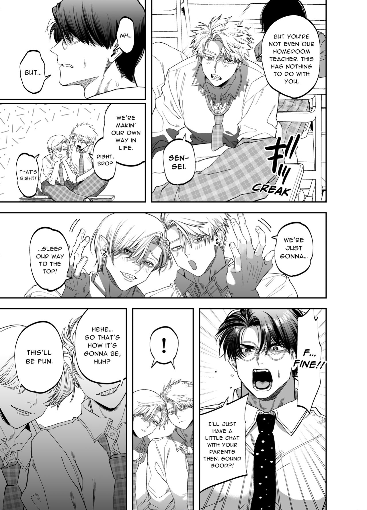 [KANIPANKO (Kanipan Mushamusha)] Teach us, Mazo-Sensei! ~Ravished and Corrupted by the Delinquent Sadist Brothers I Teach~
