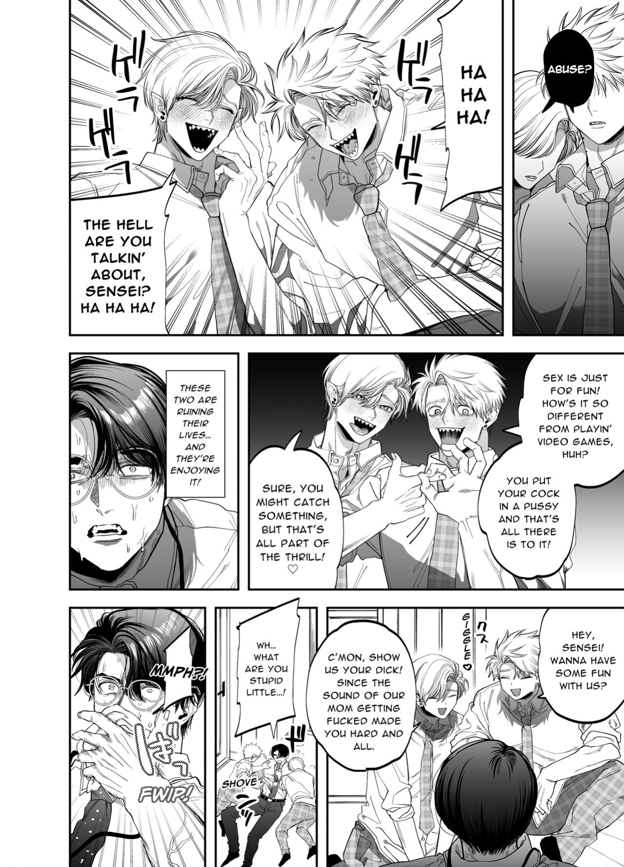 [KANIPANKO (Kanipan Mushamusha)] Teach us, Mazo-Sensei! ~Ravished and Corrupted by the Delinquent Sadist Brothers I Teach~