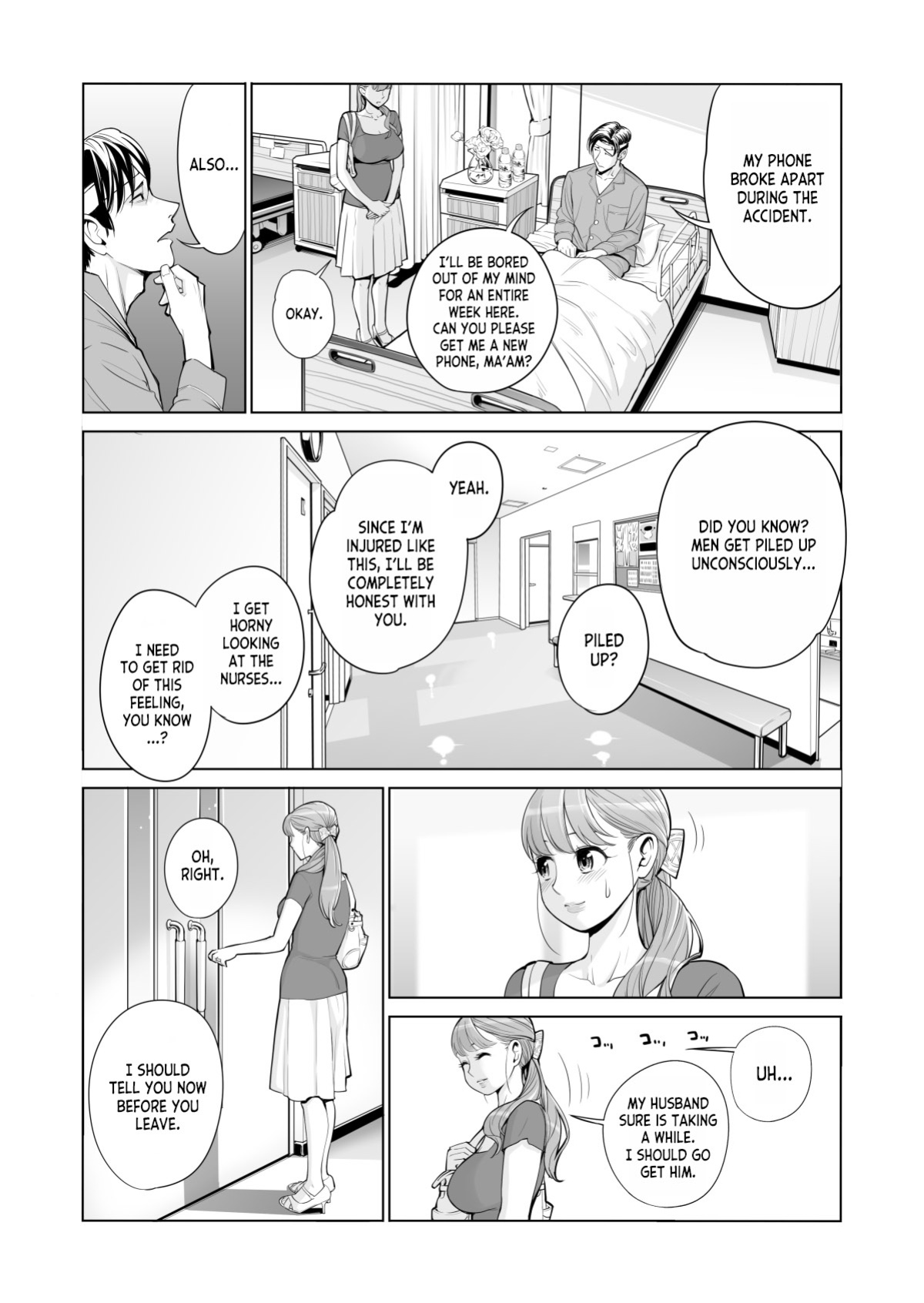 [HGT Labo (Tsusauto)] Akaneiro ni Somaru Wakazuma ~Byoushitsu de Boku no Tsuma ga Netorareta~ (Zenpen) [desudesu]