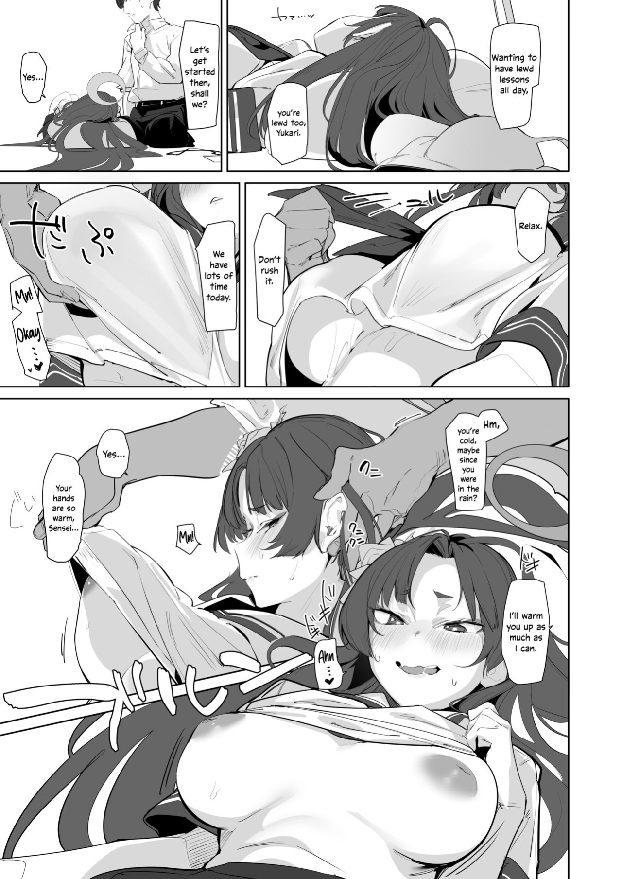 [Greenhouse (Uno Ryoku)] Honjitsu mo Midomo ni Gokyouji Kudasaimase | Please Teach Me Today As Well (Blue Archive) [Douzo Lad Translations]