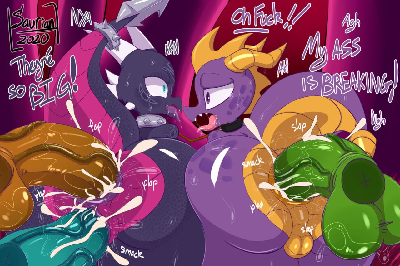 [Saurian] Spyro + Cynder Gangbang