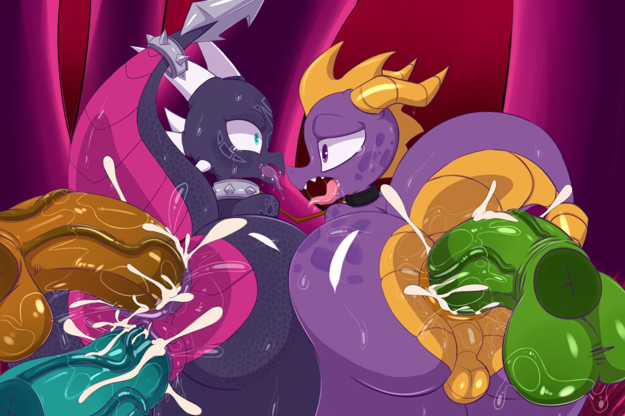 [Saurian] Spyro + Cynder Gangbang