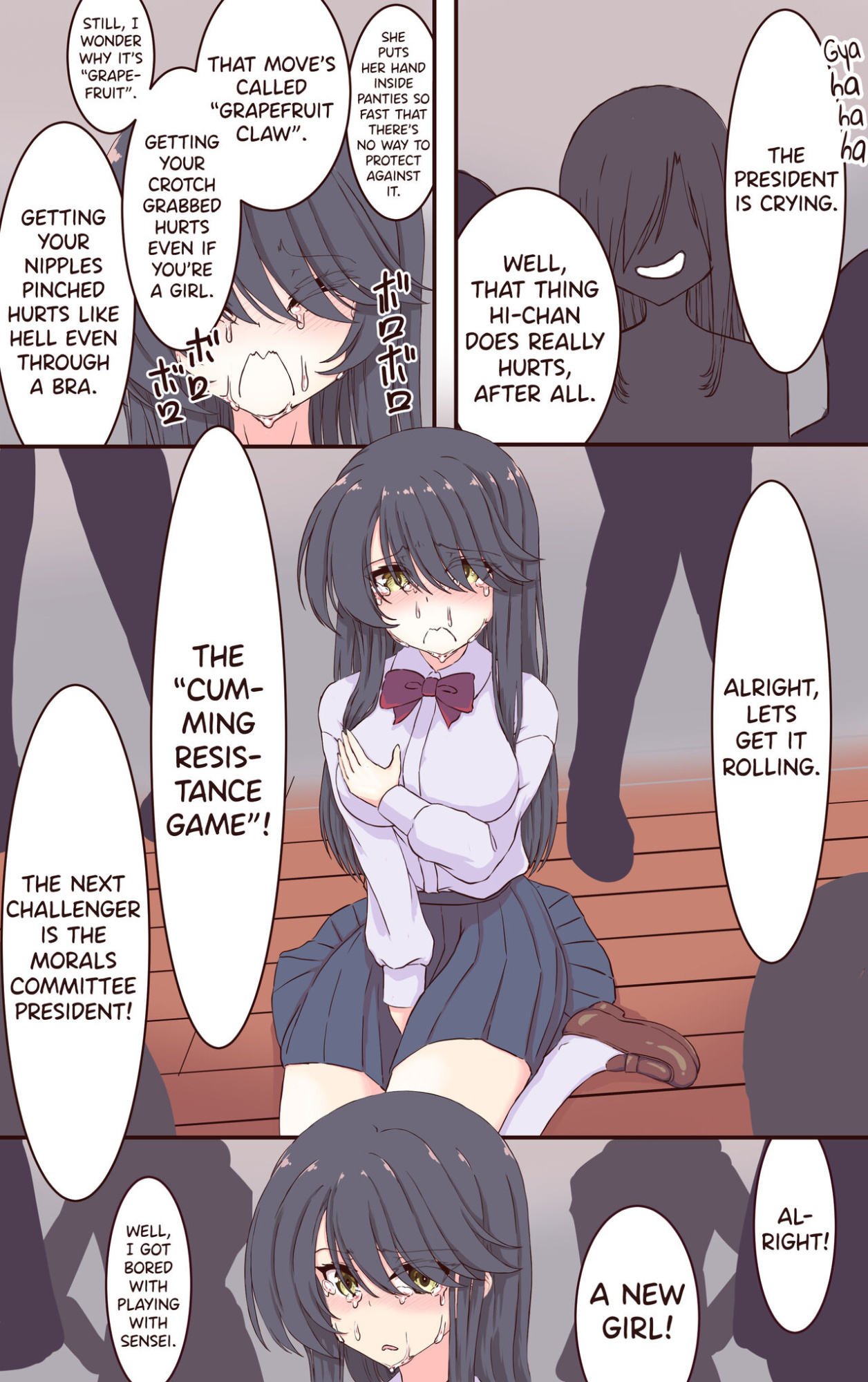 [Akuta (Kiya Mayu)] Iku no Gaman Game! Fuuki Iinchou Monzetsu Cli Seme Jigoku [biribiri]