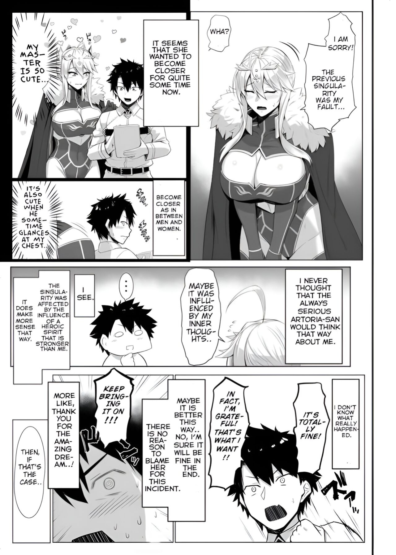 [Kuroshiro Desire (Akitsuki Karasu)] Tokuiten Yobai Suki Suki Daichuki Ue Chichi Ue (Fate/Grand Order)