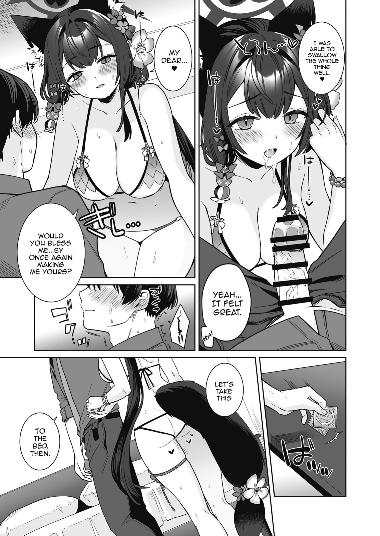 [NOMIYAGUMI (Ichinomiya)] Junjou・Renjou・Hatsujou Kitsune 2 | Pure♥Lovestruck♥Fox in Heat 2 (Blue Archive) [mysterymeat3]