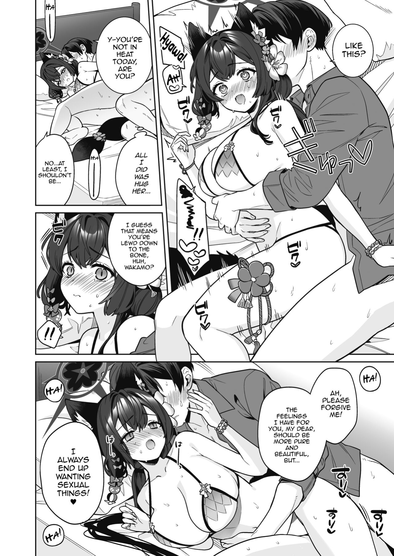 [NOMIYAGUMI (Ichinomiya)] Junjou・Renjou・Hatsujou Kitsune 2 | Pure♥Lovestruck♥Fox in Heat 2 (Blue Archive) [mysterymeat3]
