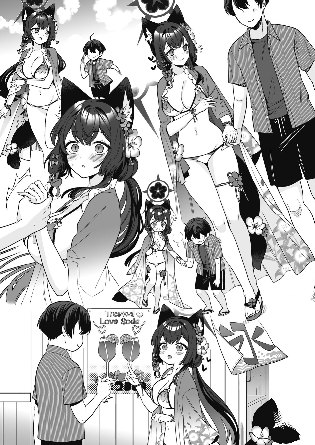 [NOMIYAGUMI (Ichinomiya)] Junjou・Renjou・Hatsujou Kitsune 2 | Pure♥Lovestruck♥Fox in Heat 2 (Blue Archive) [mysterymeat3]