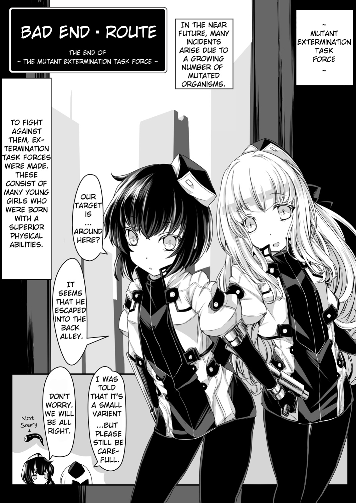 [hisui] Bad End Route ~Heni Seibutsu Taisakuhan no Matsuro~ | Bad End Route ~ The End of The Mutant Extermination Task Force ~ [CookieDashE]