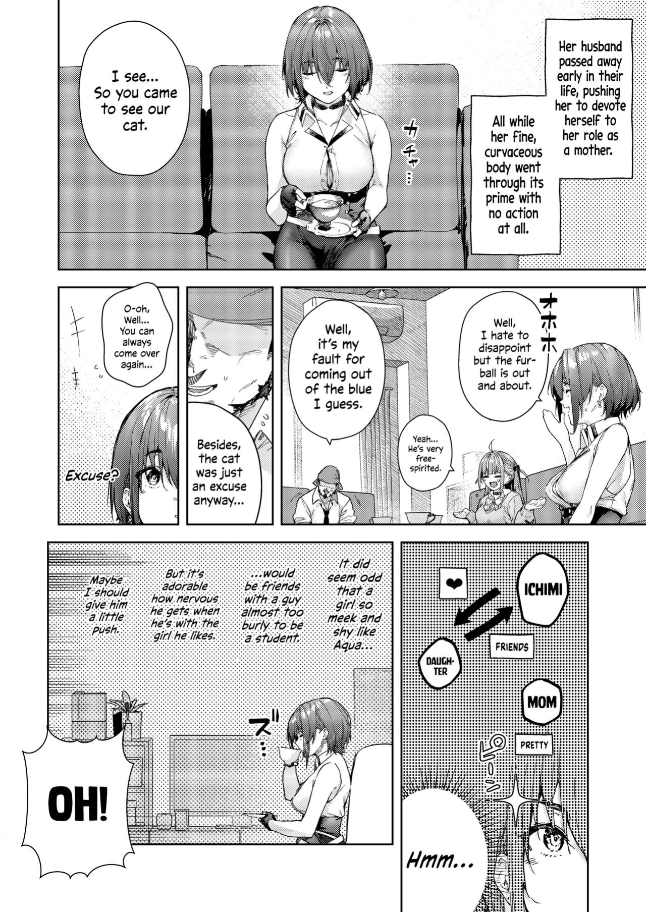[Hikoushiki (CowBow)] Minato-san Chi no Okaa-san | Minato-san's Mom (Marine Senchou no Usui Hon Soushuuhen) (Houshou Marine) [Watson]