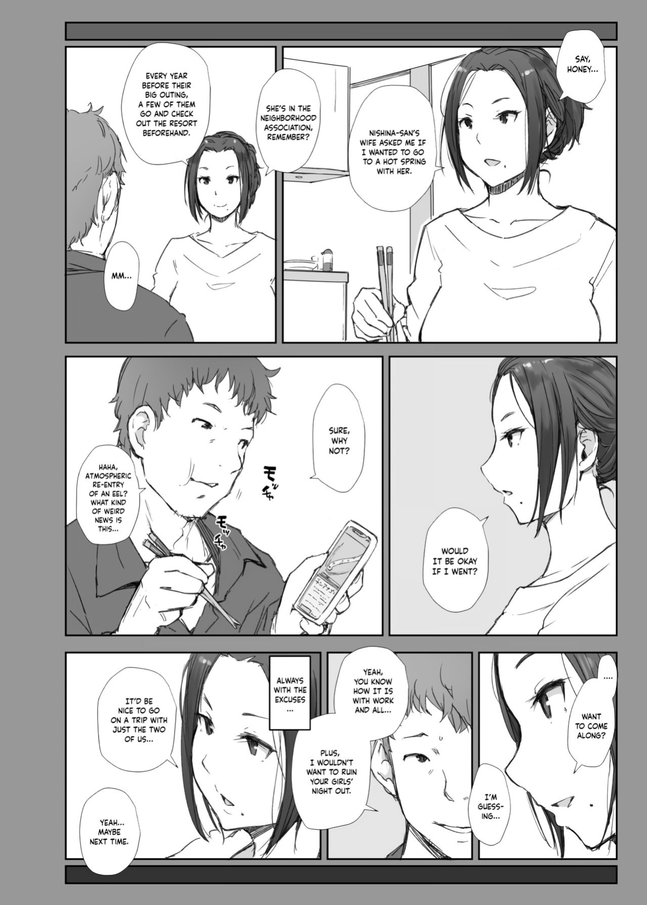 Hitozuma to NTR Chounai Ryokou -Futsukame + Netorareta Hitozuma to Netorareru Hitozuma