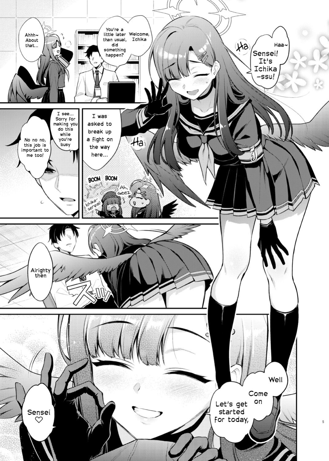 [K+W (sasachinn)] Sensei, Kyou mo Kore no Jikan ssu yo | Sensei, It's Time for You to Cum Today Too ♡ (Blue Archive) [Frankie M]