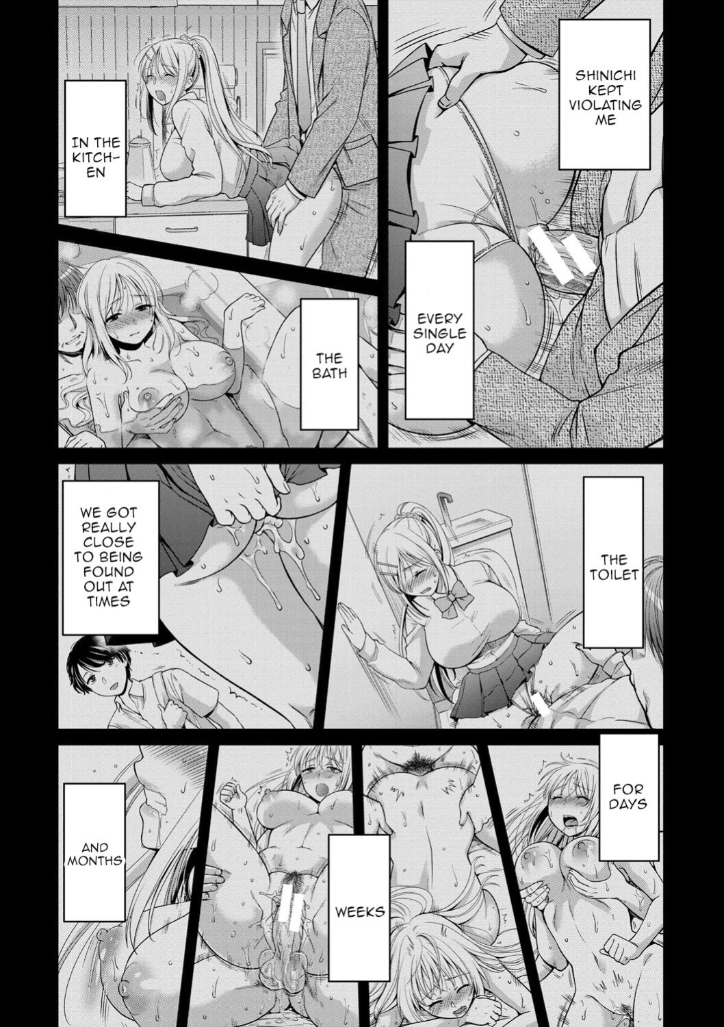 [Harusawa] Nisemono Kazoku - Gifu ni Ochite Iku Musume | Daughter Falling Into Stepfather Ch.1-2