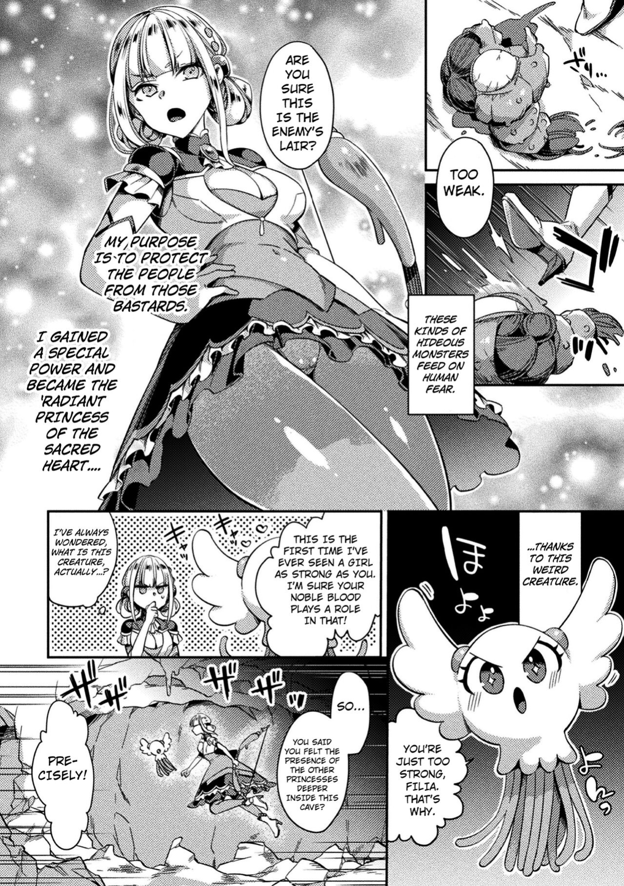 [Yamanashi Yuuya] The Radiant Princess of the Sacred Heart, Filia (2D Comic Magazine Slime Kan Futaana Zeme de Funshutsu Acme! Vol. 1) [Digital[ [Kuraudo]