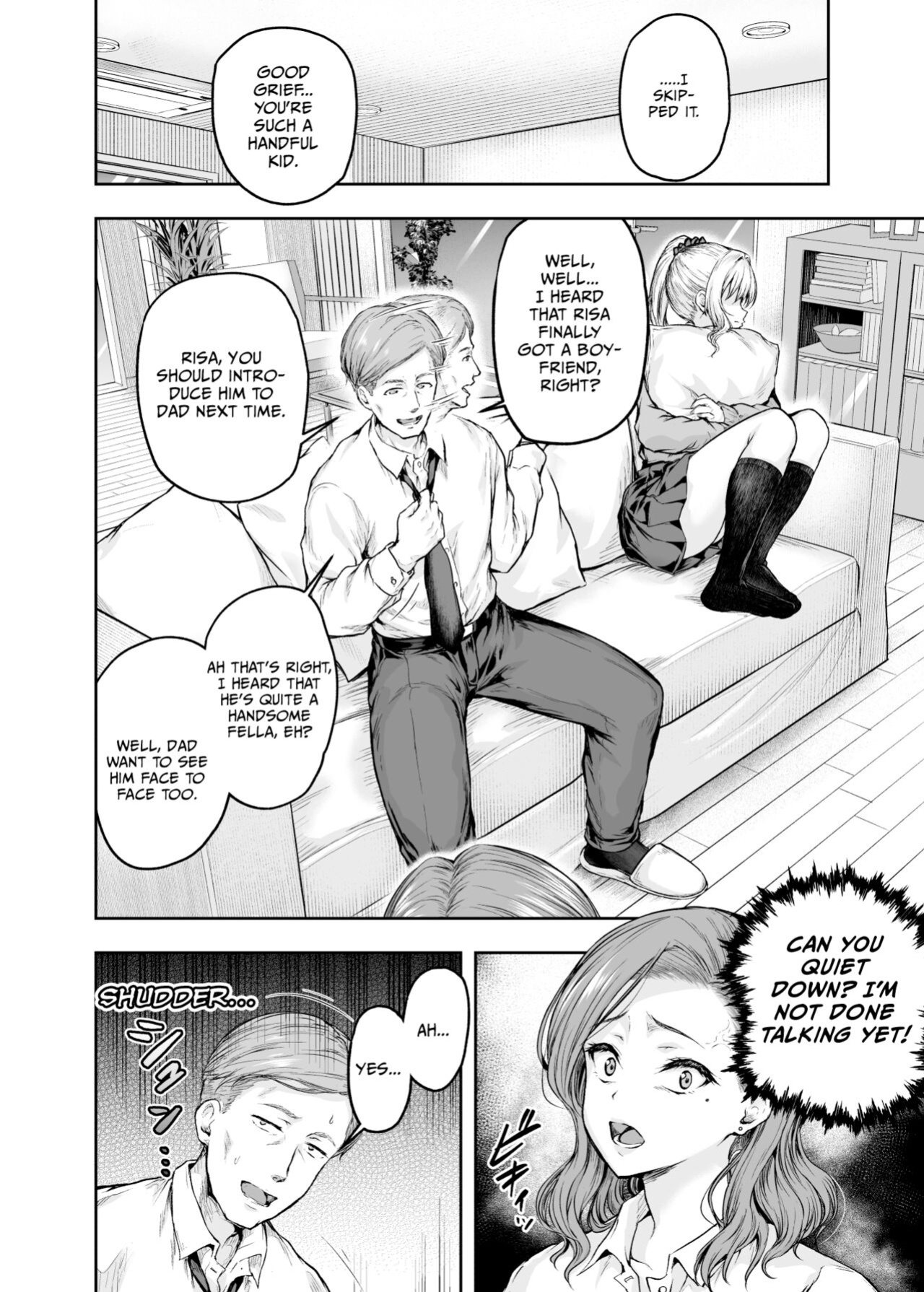 [Sazareito (Ohnaka Ito)] Mama ga Muchuu na Musume no Kareshi 1 - Kono Chinpo wa Kyouikujou Yoroshikunai node Mama ga Shori Shimasu. [Vivid Rabbit Translation]
