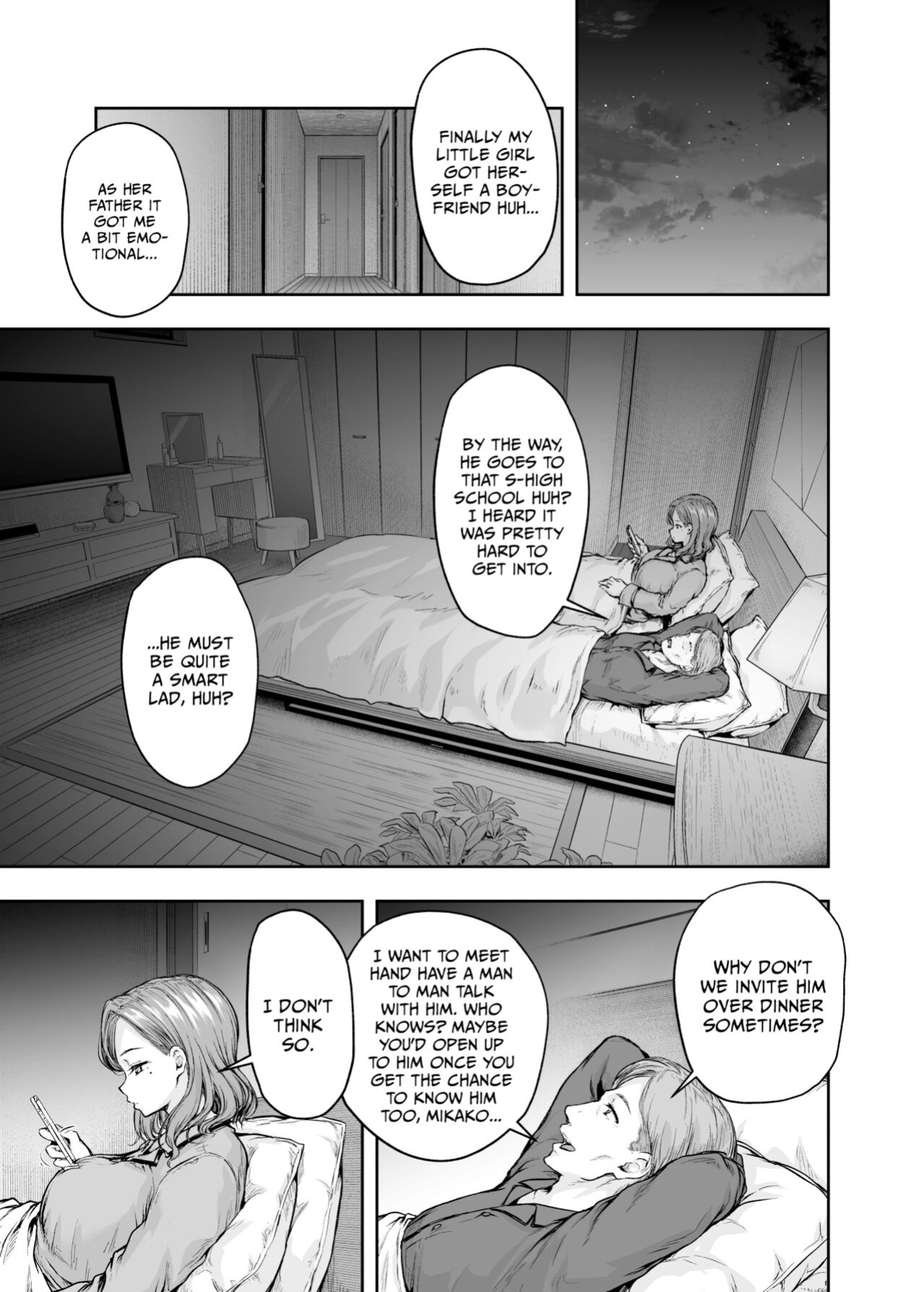 [Sazareito (Ohnaka Ito)] Mama ga Muchuu na Musume no Kareshi 1 - Kono Chinpo wa Kyouikujou Yoroshikunai node Mama ga Shori Shimasu. [Vivid Rabbit Translation]