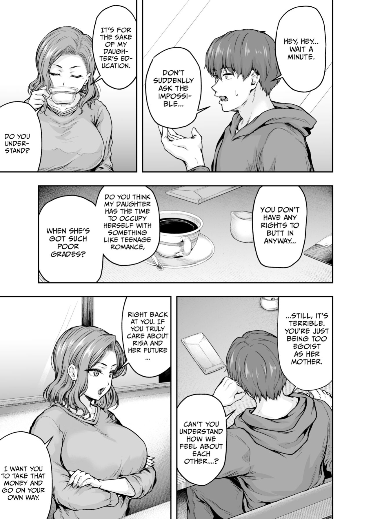 [Sazareito (Ohnaka Ito)] Mama ga Muchuu na Musume no Kareshi 1 - Kono Chinpo wa Kyouikujou Yoroshikunai node Mama ga Shori Shimasu. [Vivid Rabbit Translation]