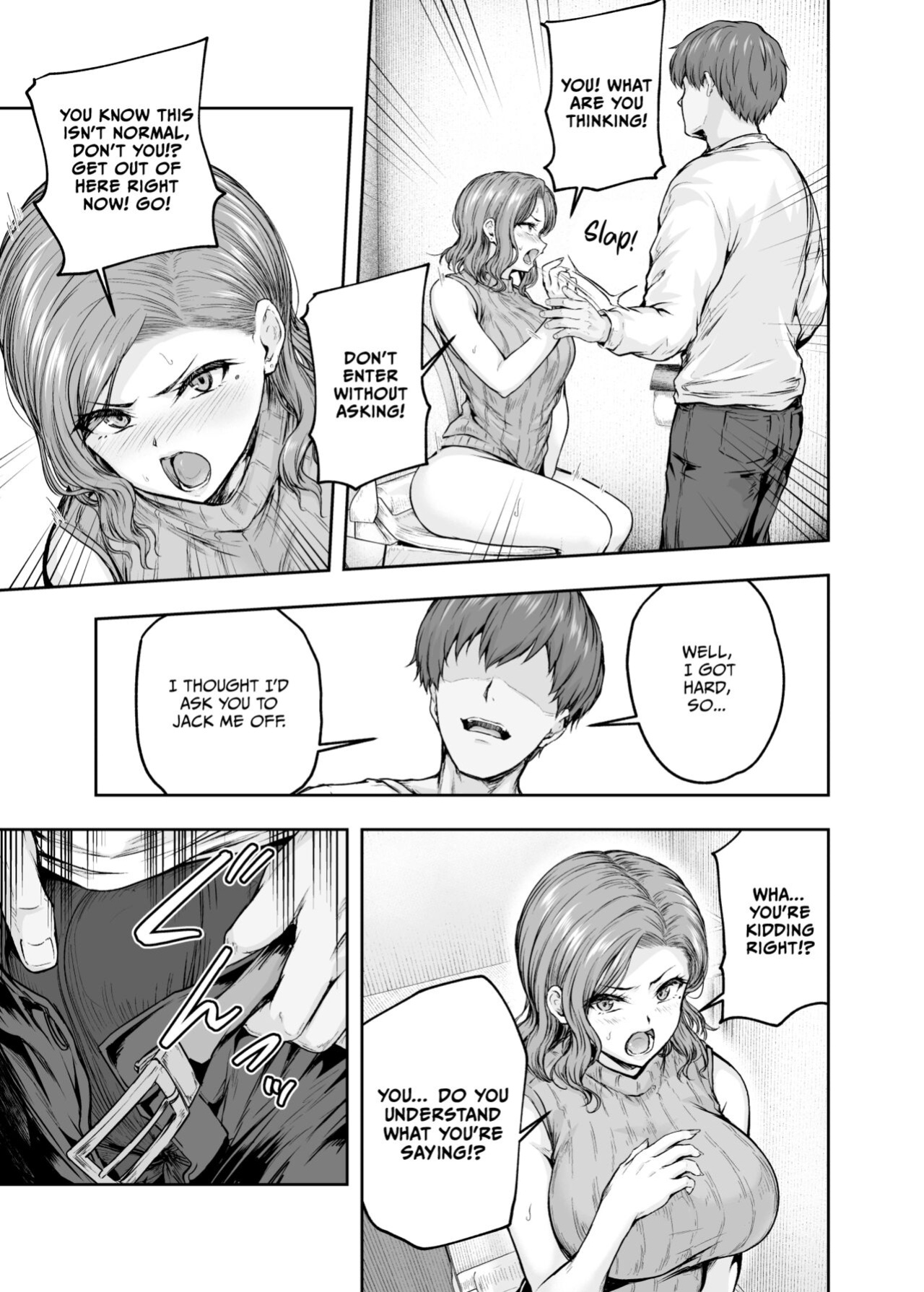 [Sazareito (Ohnaka Ito)] Mama ga Muchuu na Musume no Kareshi 1 - Kono Chinpo wa Kyouikujou Yoroshikunai node Mama ga Shori Shimasu. [Vivid Rabbit Translation]